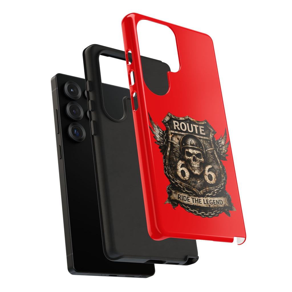 Route 66 Skull Helmet phone case | Motorcycle emblem, Ride the Legend