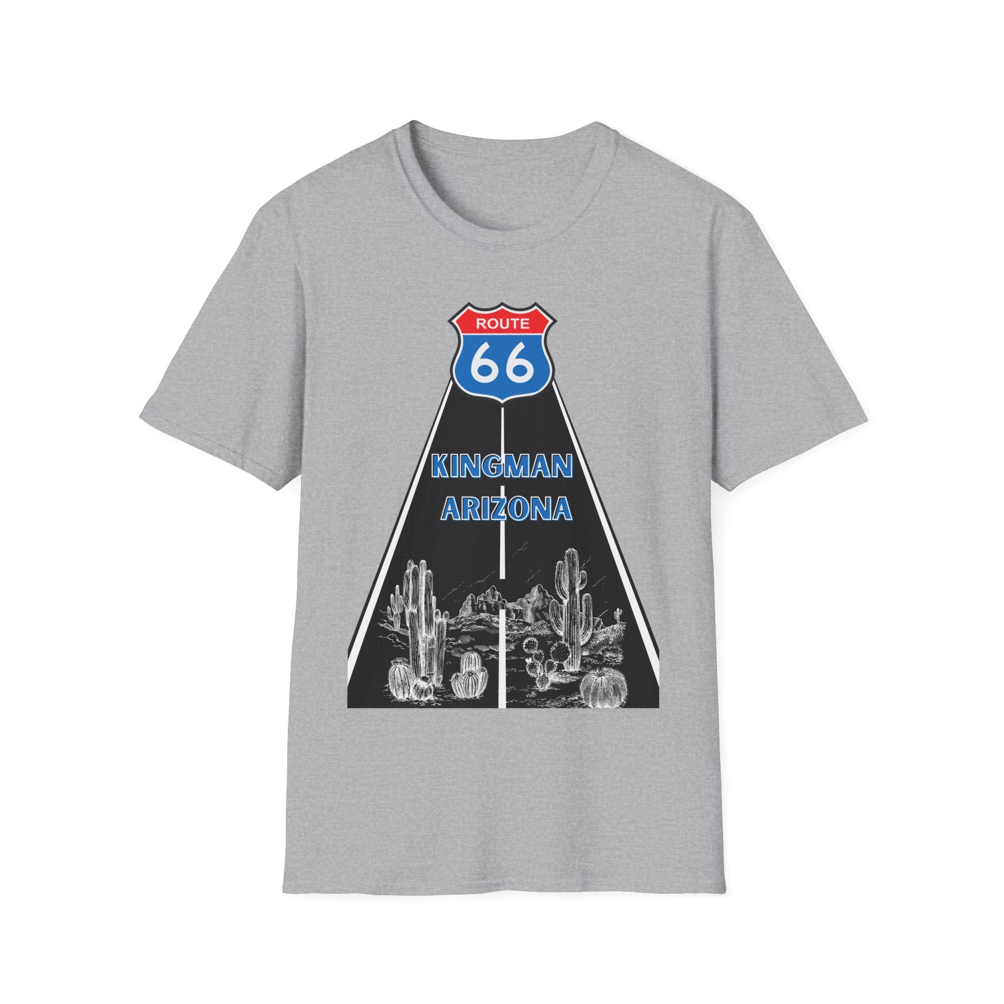 Route 66 Kingman Arizona Men's Woman's Softstyle T-Shirt
