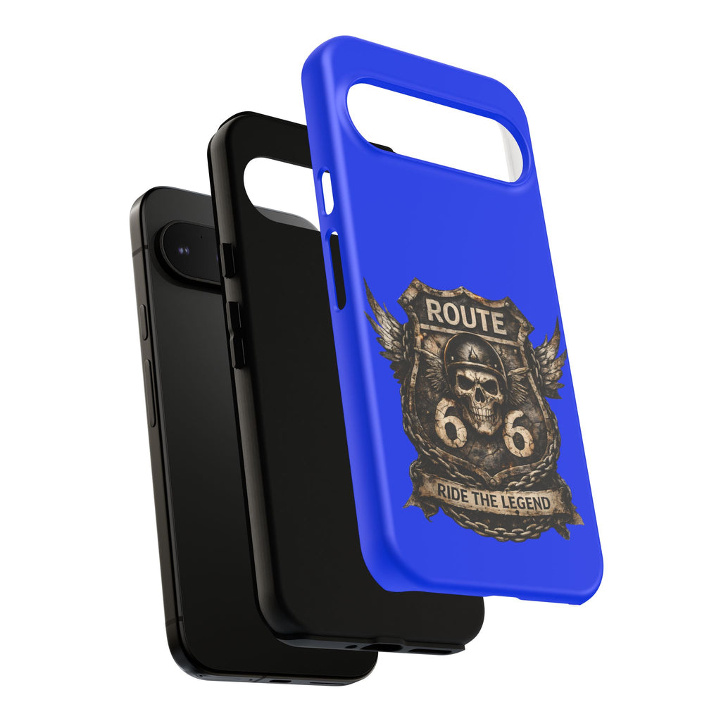 Route 66 Skull Helmet phone case | Motorcycle emblem, Ride the Legend