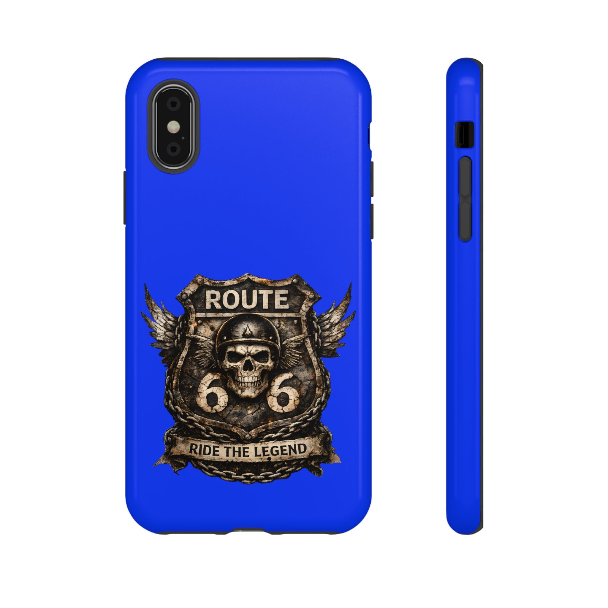 Route 66 Skull Helmet phone case | Motorcycle emblem, Ride the Legend