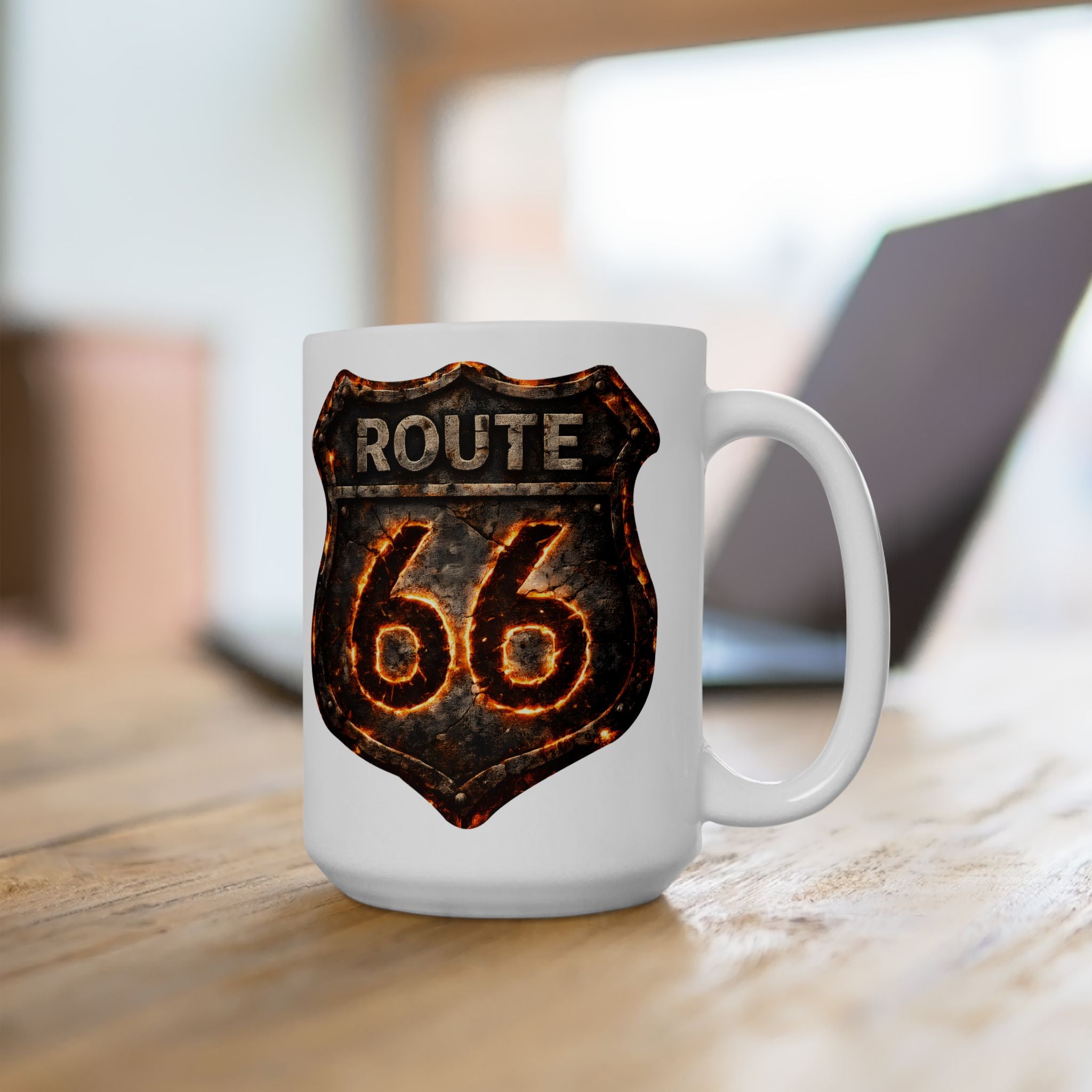 Route 66 Shield Retro Sign mug | Vintage Highway Ceramic Mug