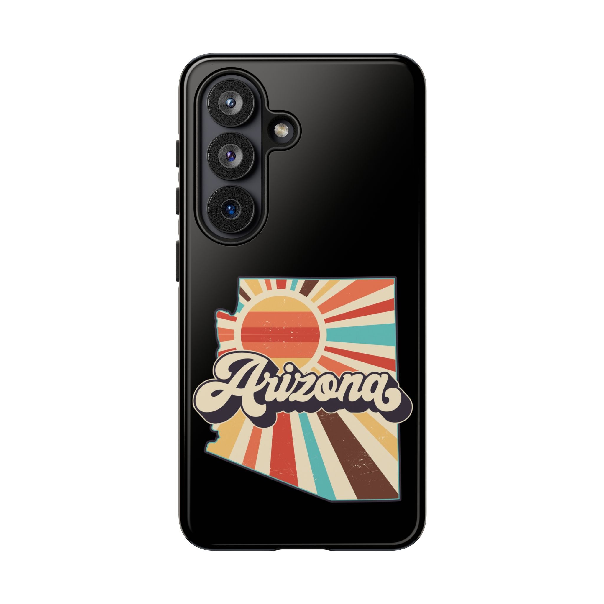 Arizona State Outline Retro Sunset Phone Case | AZ Tough Case