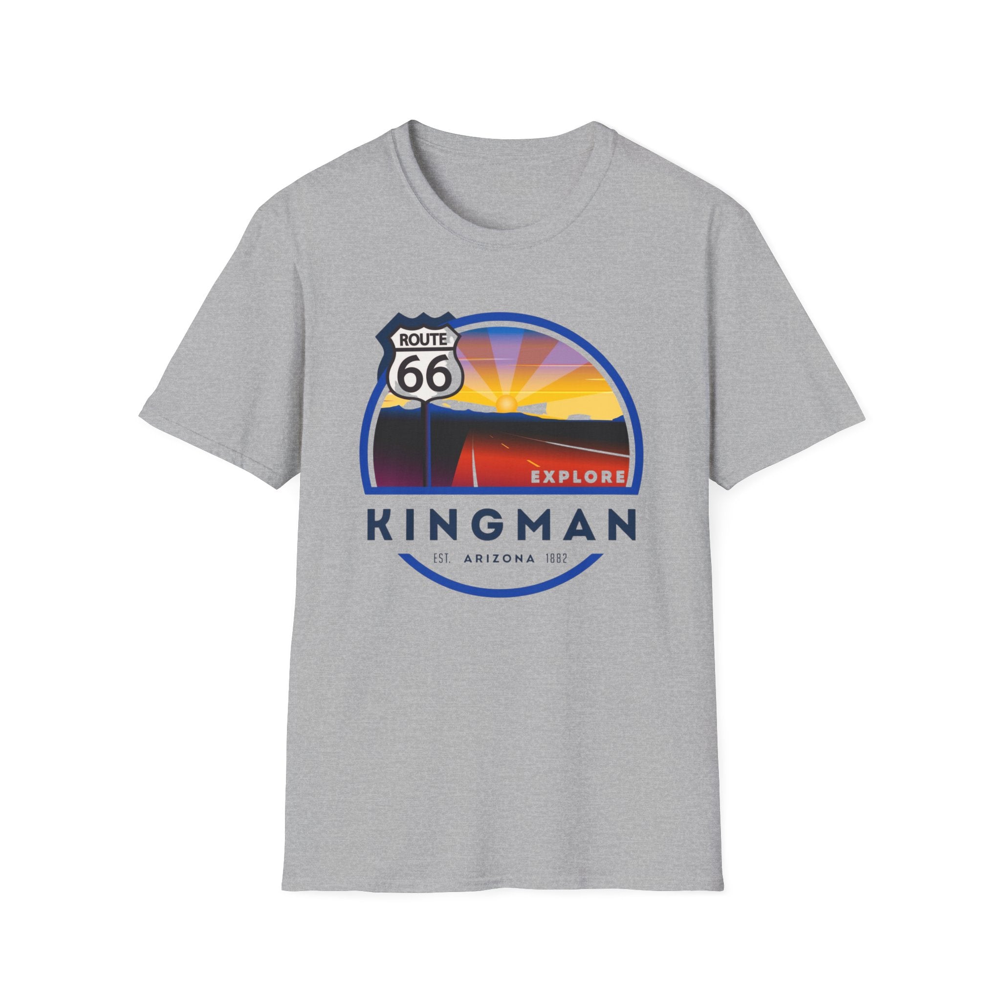 Route 66 Kingman Arizona T-Shirt — Vintage Sunset Explore Graphic Tee