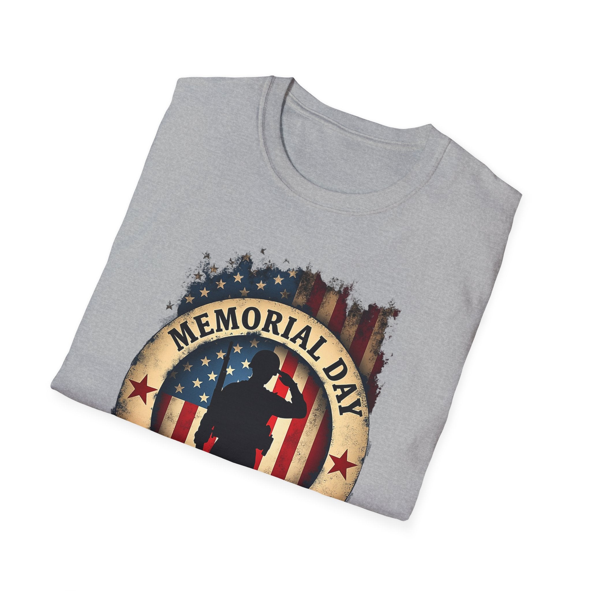 Memorial Day Remember & Honor T-Shirt | Soldier Silhouette American Flag