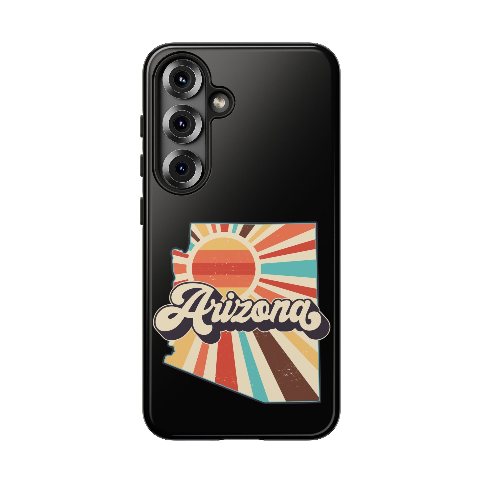 Arizona State Outline Retro Sunset Phone Case | AZ Tough Case