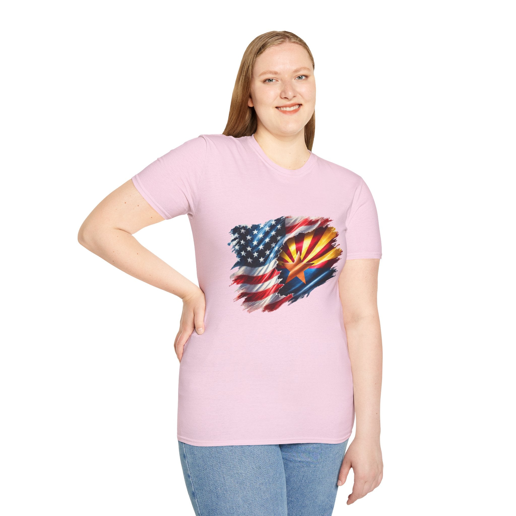 Arizona Flag with American Flag T-Shirt | Patriotic State Pride Tee