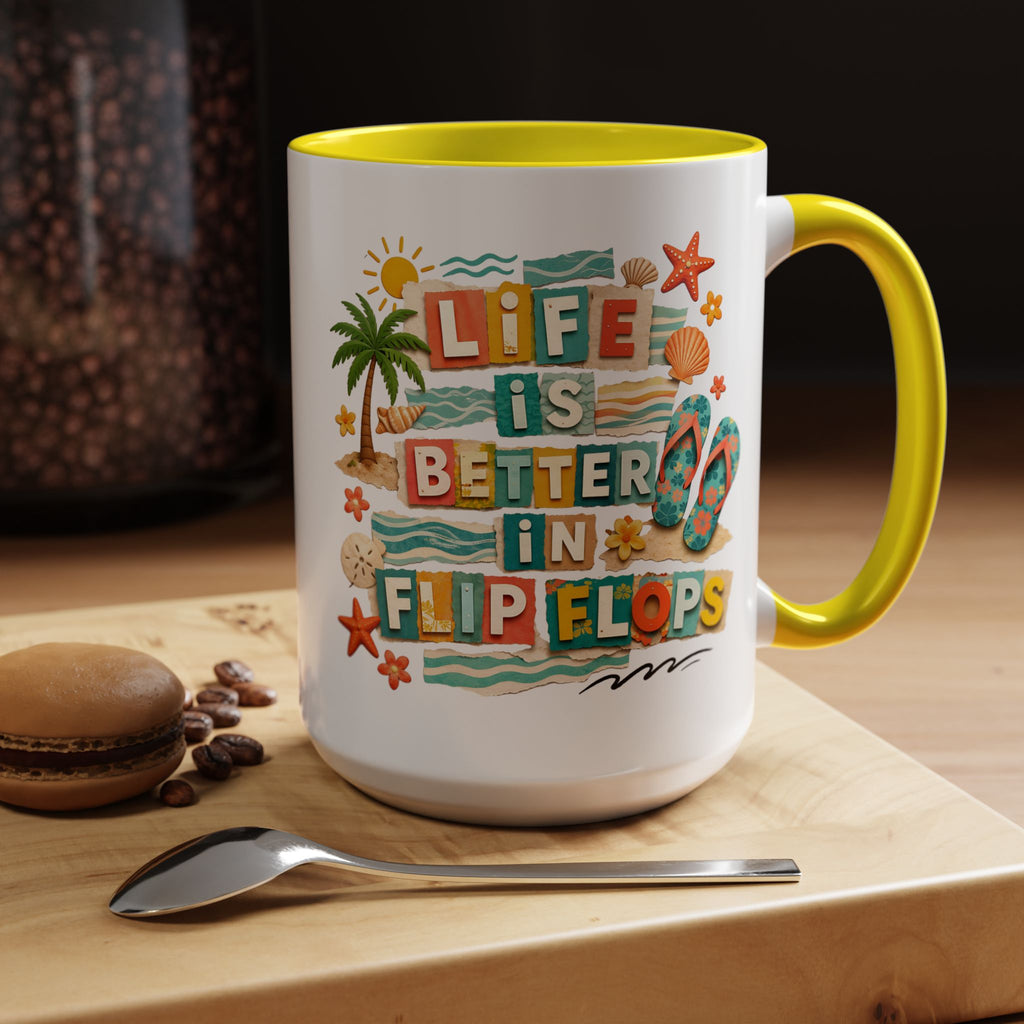 Life Is Better in Flip Flops Mug | Beach Summer Coffee Cup