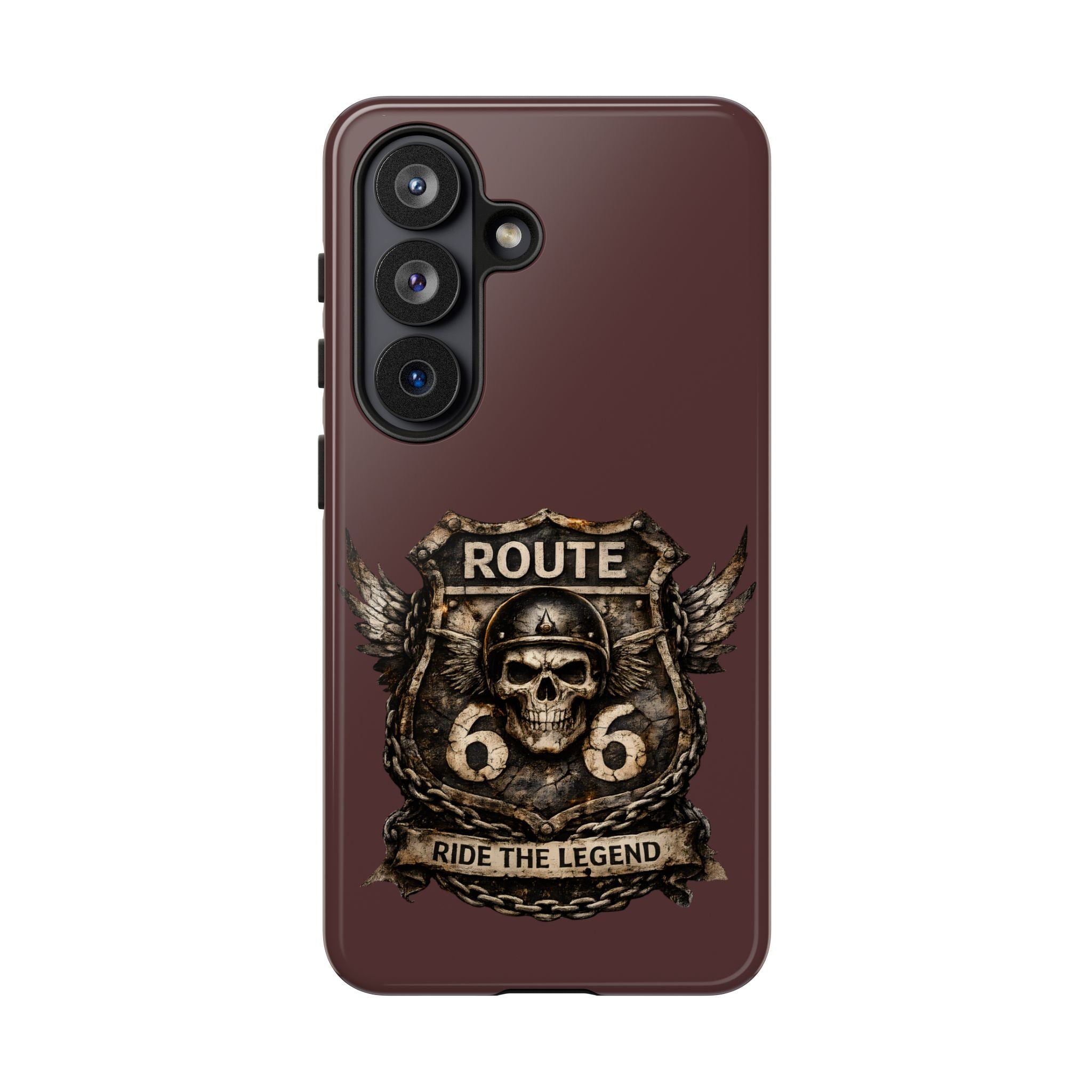 Route 66 Skull Helmet phone case | Motorcycle emblem, Ride the Legend