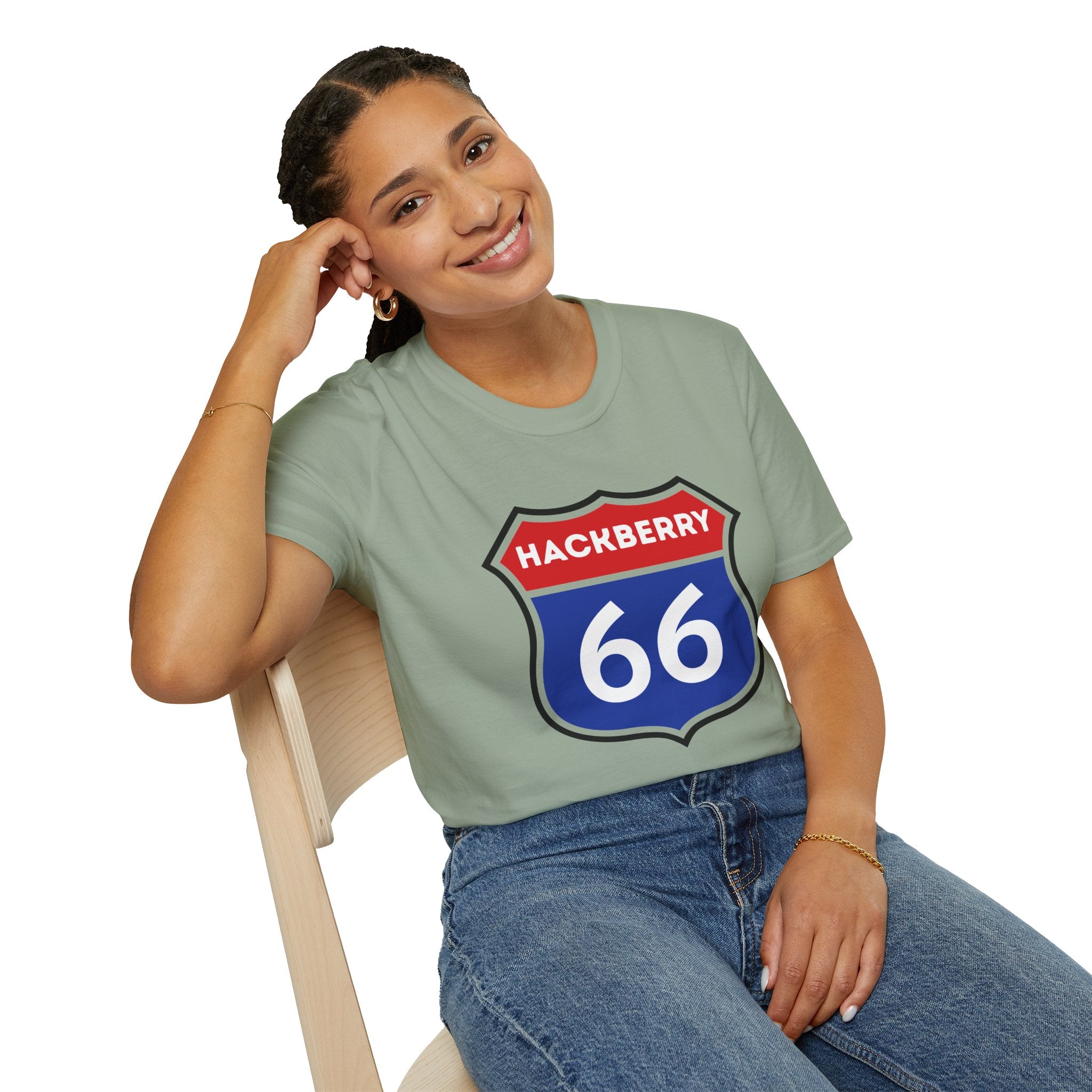 Hackberry 66 Shield T-Shirt | Route 66 Road Sign Tee
