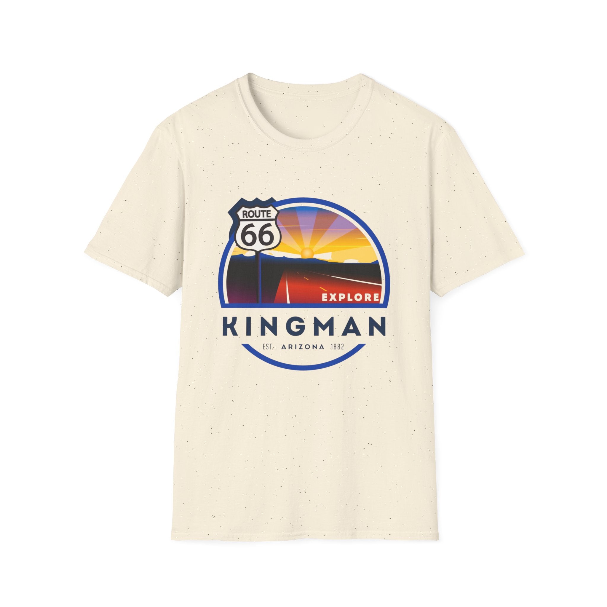 Route 66 City of Kingman Arizona Softstyle T-Shirt, Men Women Unisex Tee, Travel Souvenir Shirt, Vintage Road Trip Graphic Top, Retro