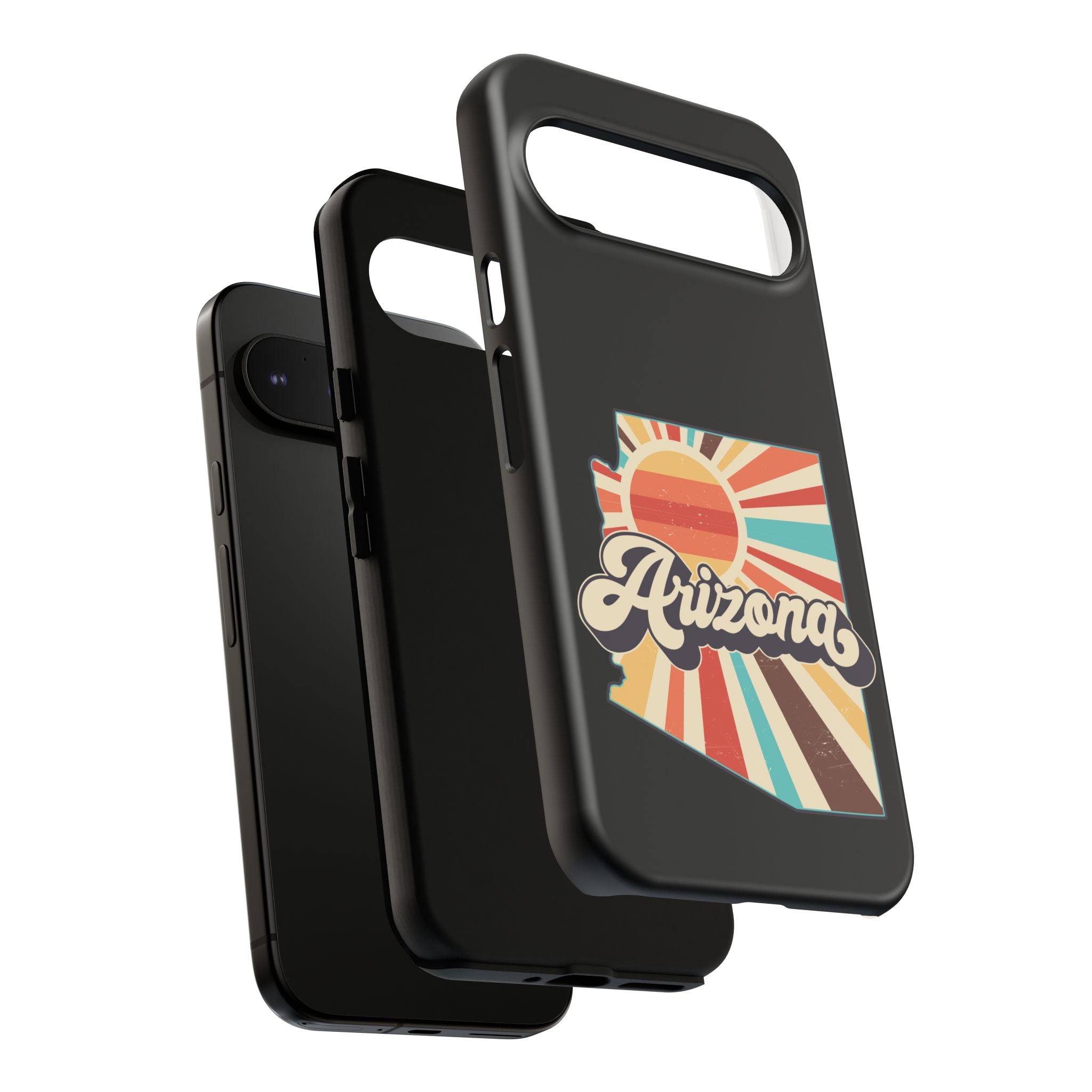 Arizona State Outline Retro Sunset Phone Case | AZ Tough Case