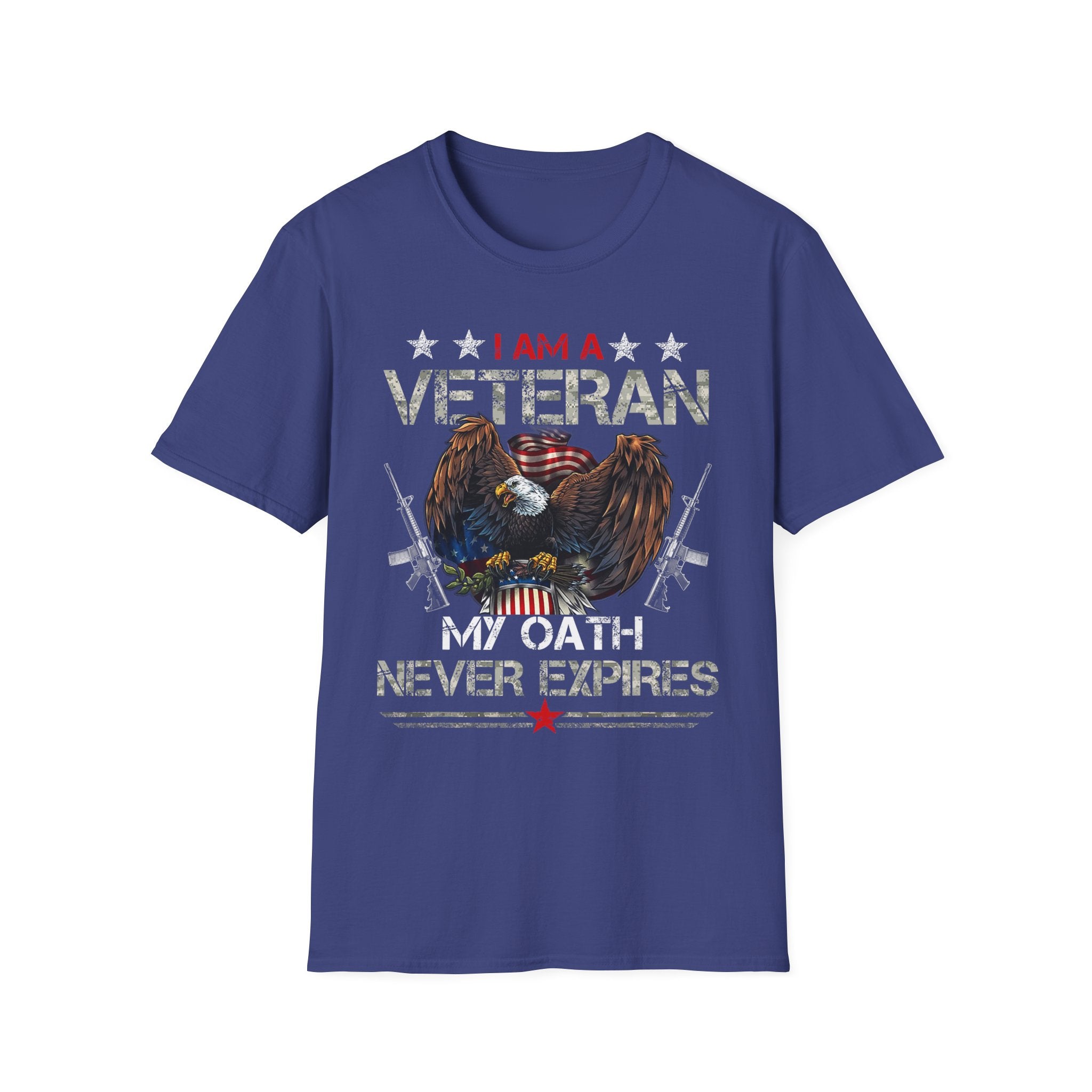 I Am Veteran My Oath Never Expires T-Shirt | Eagle American Flag Military Pride