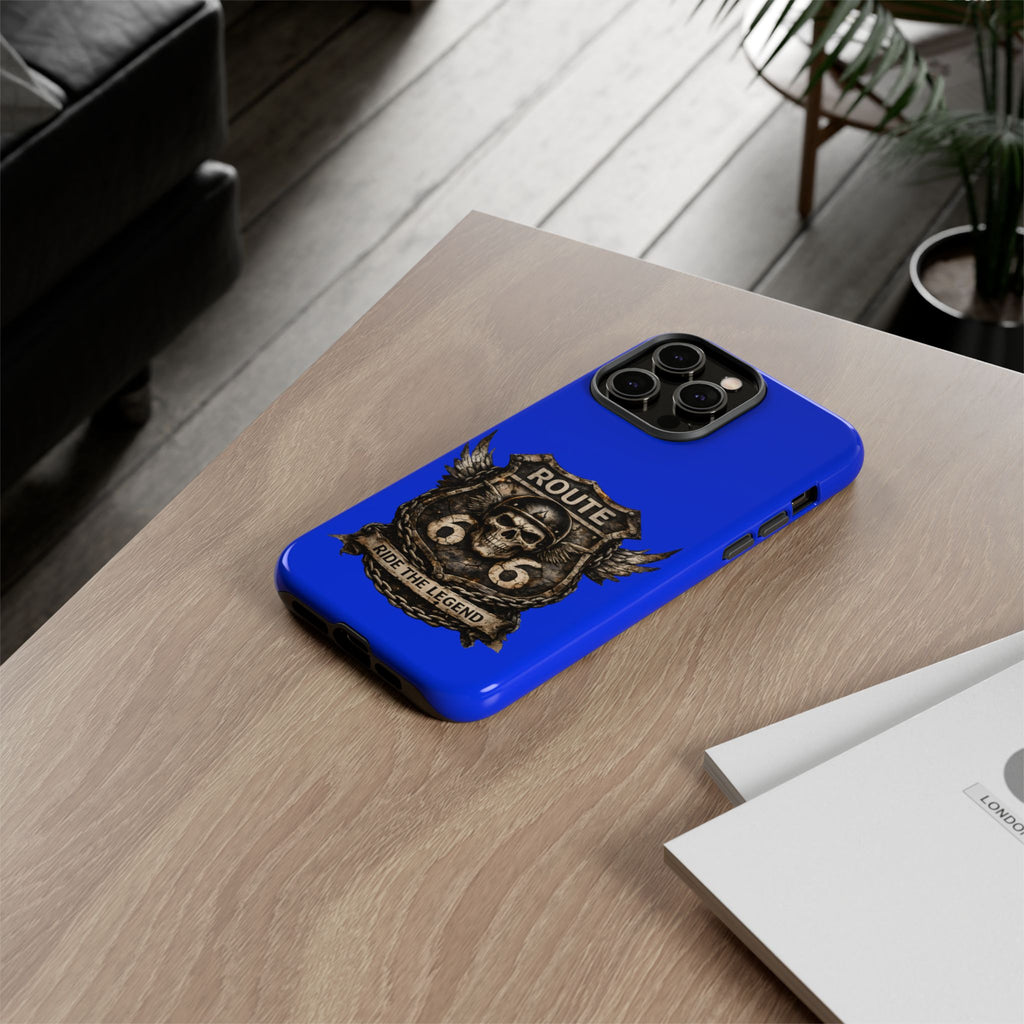 Route 66 Skull Helmet phone case | Motorcycle emblem, Ride the Legend