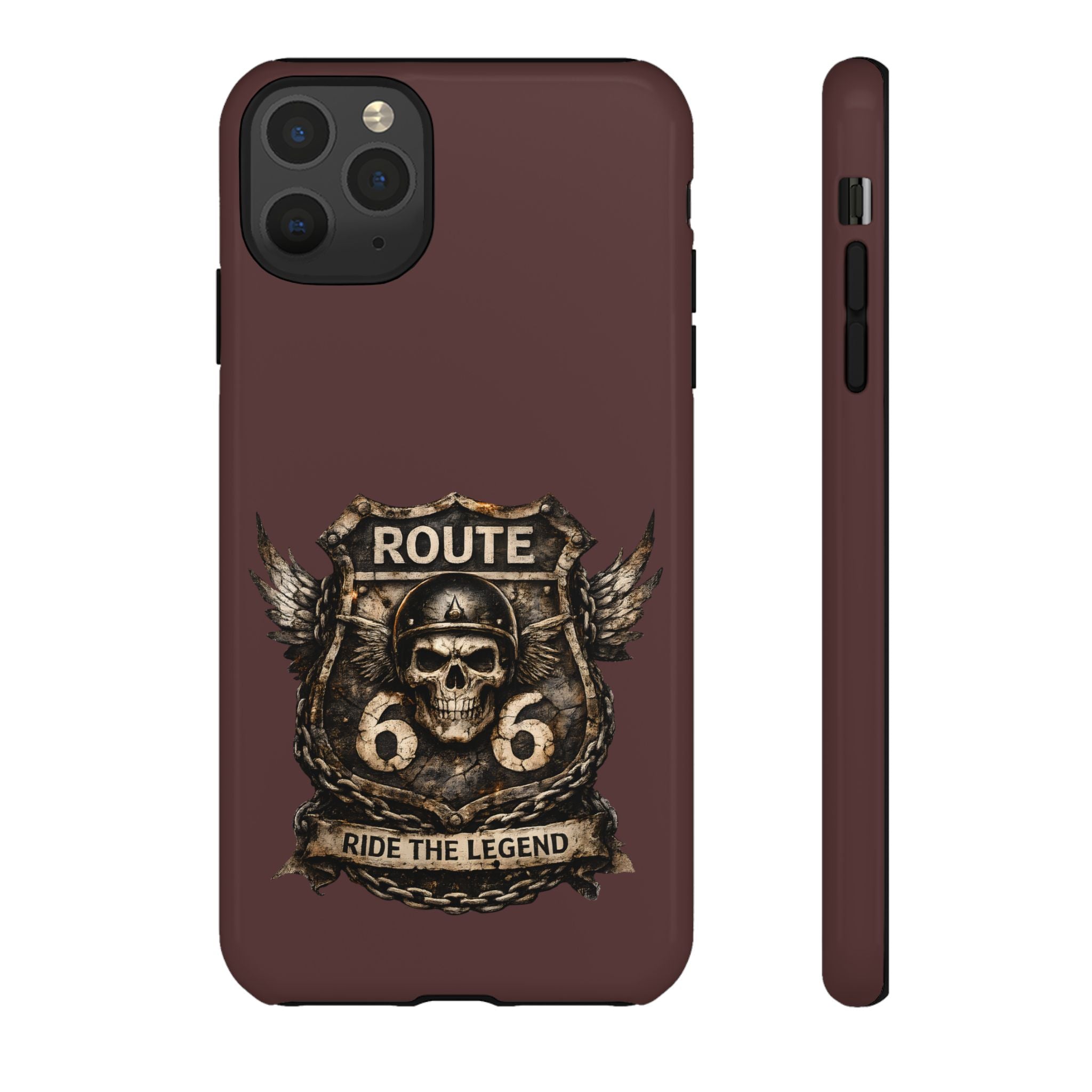 Route 66 Skull Helmet phone case | Motorcycle emblem, Ride the Legend