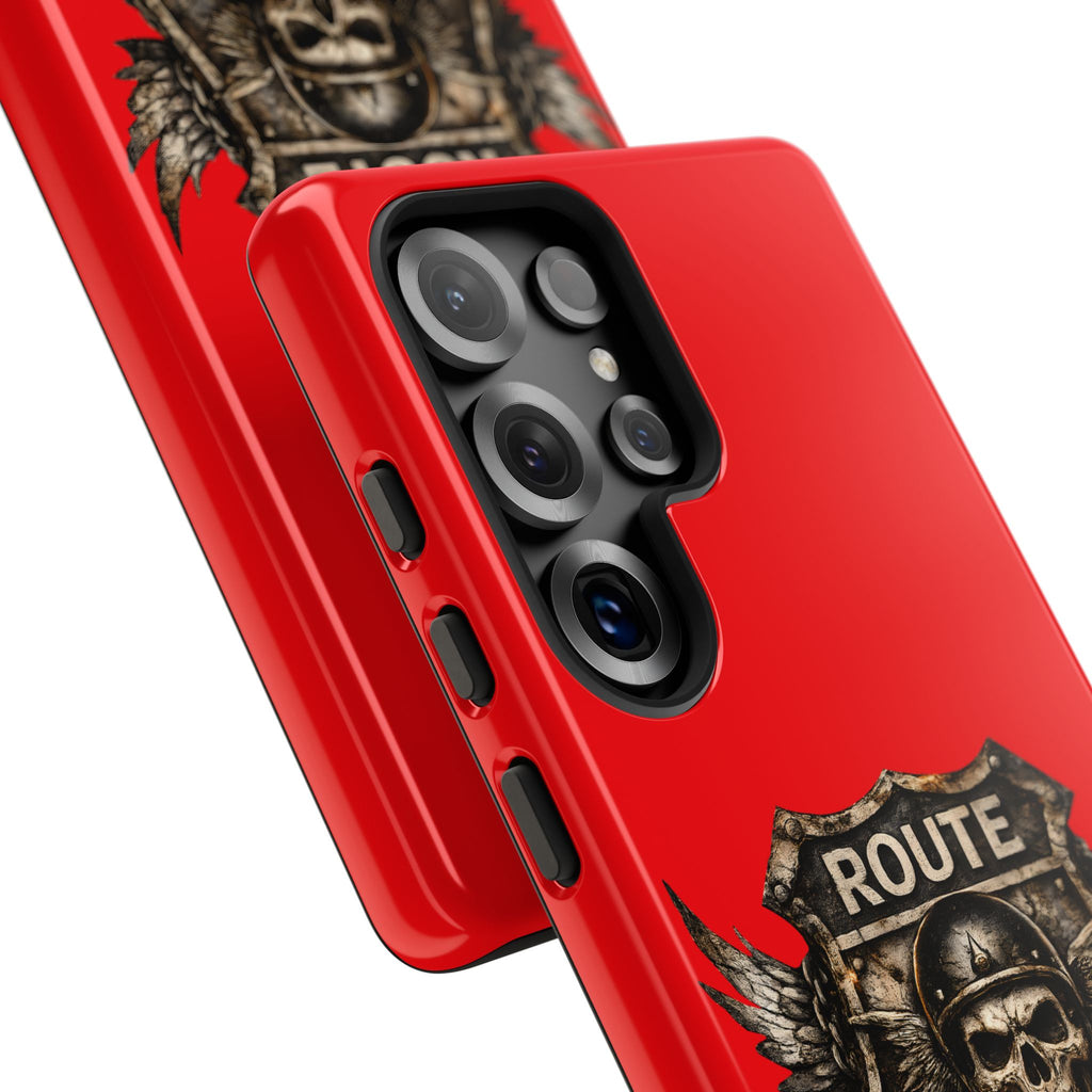Route 66 Skull Helmet phone case | Motorcycle emblem, Ride the Legend