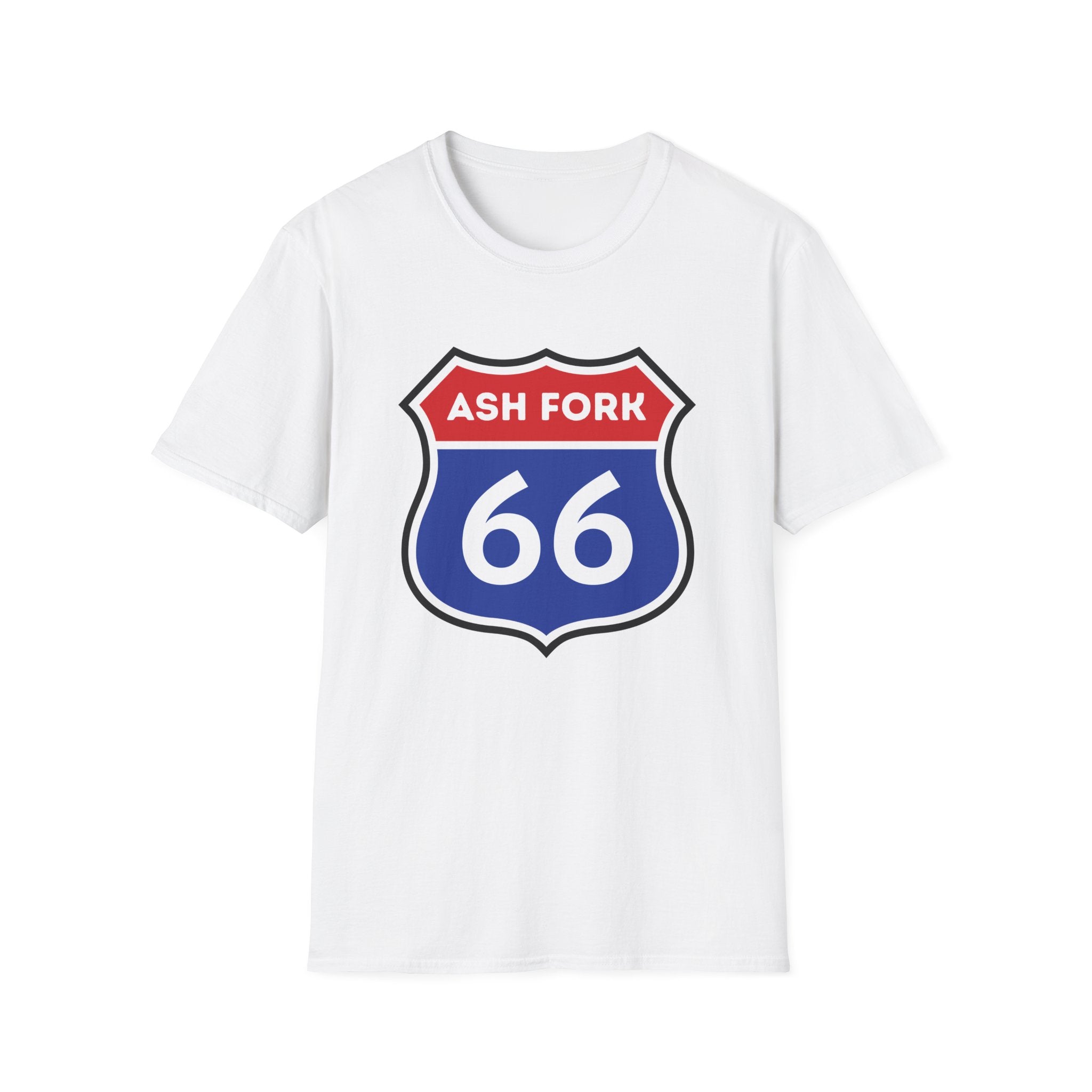 Ash Fork 66 Shield T-Shirt | Route 66 Arizona Road Sign Tee