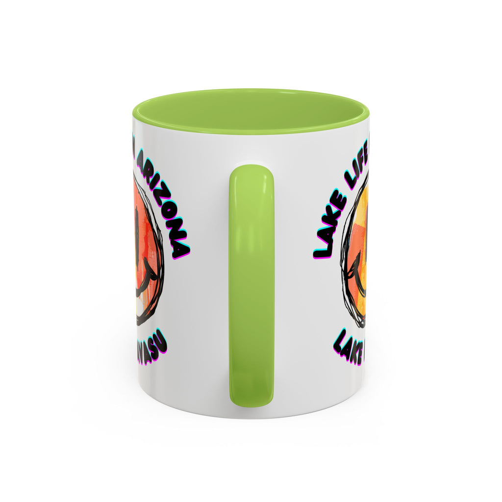 Lake Life in Arizona Smiley Mug | Lake Havasu Accent Coffee Mug