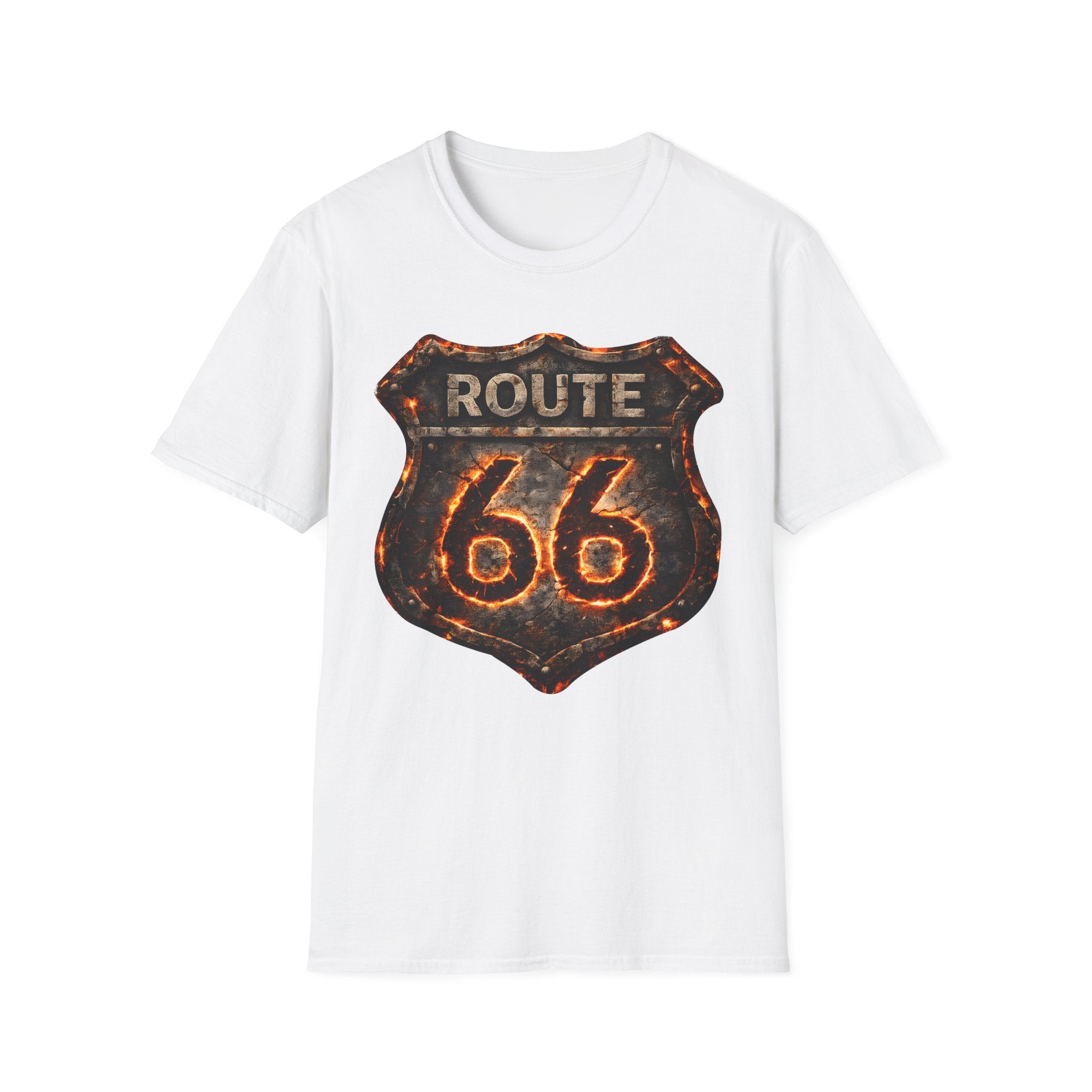 Vintage Route 66 Shield T-Shirt | Retro Road Trip Sign