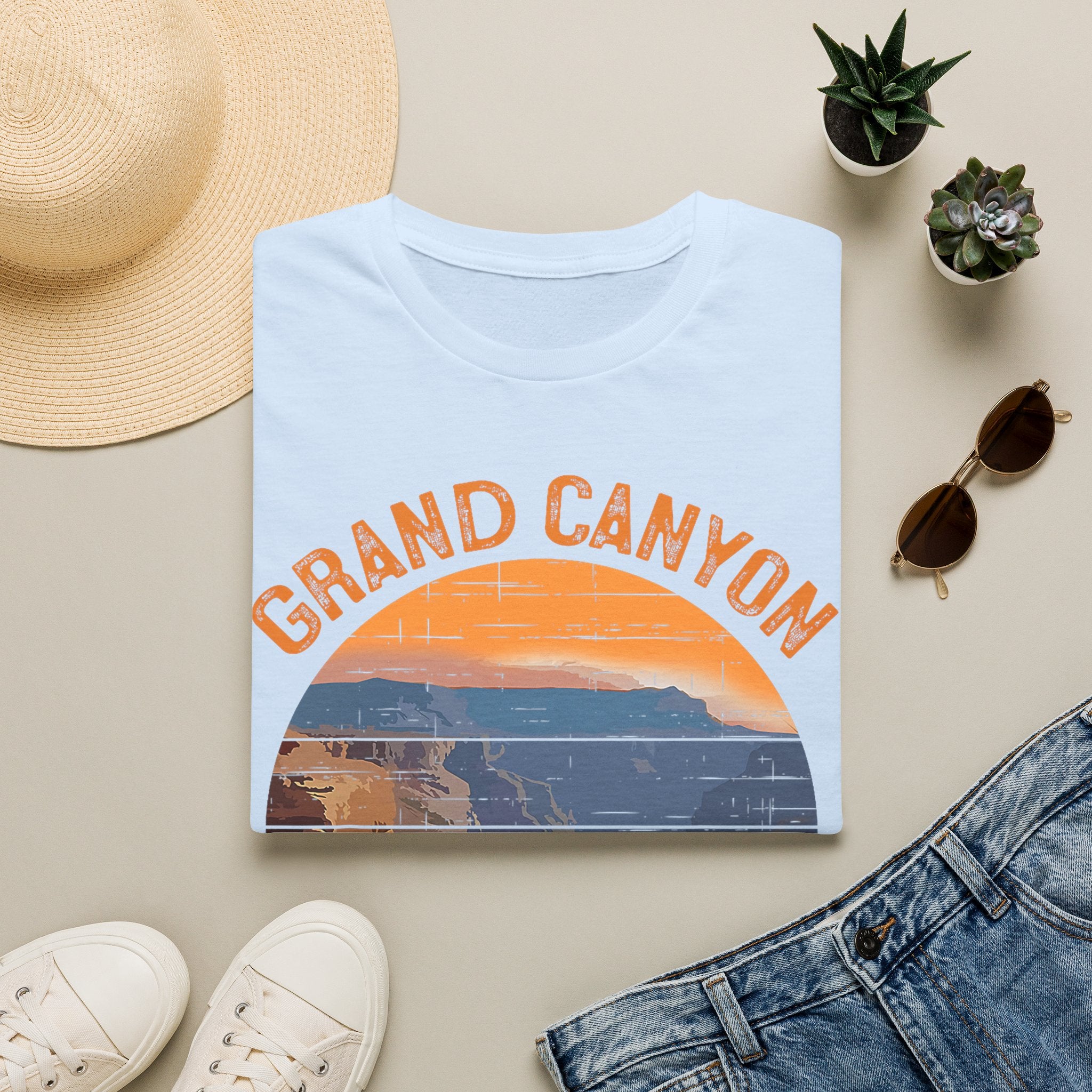 Grand Canyon National Park T-Shirt | Vintage Sunset Landscape