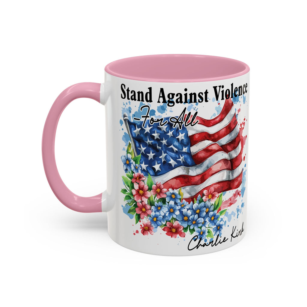 Charlie Kirk Patriotic Coffee Mugs for Inspiration, Stand Against Violence, Colorful Mugs, Gift for Activists, Tea Lovers, 4th of July