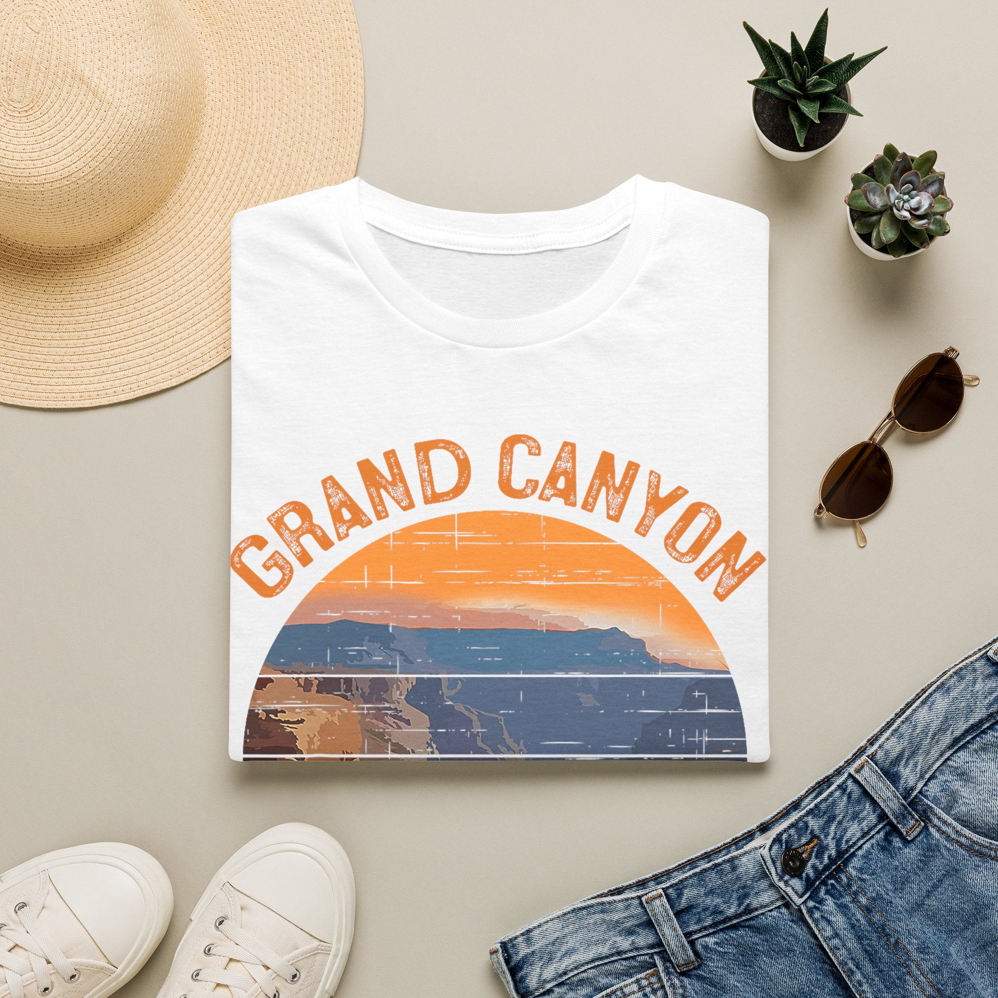 Grand Canyon National Park T-Shirt | Vintage Sunset Landscape