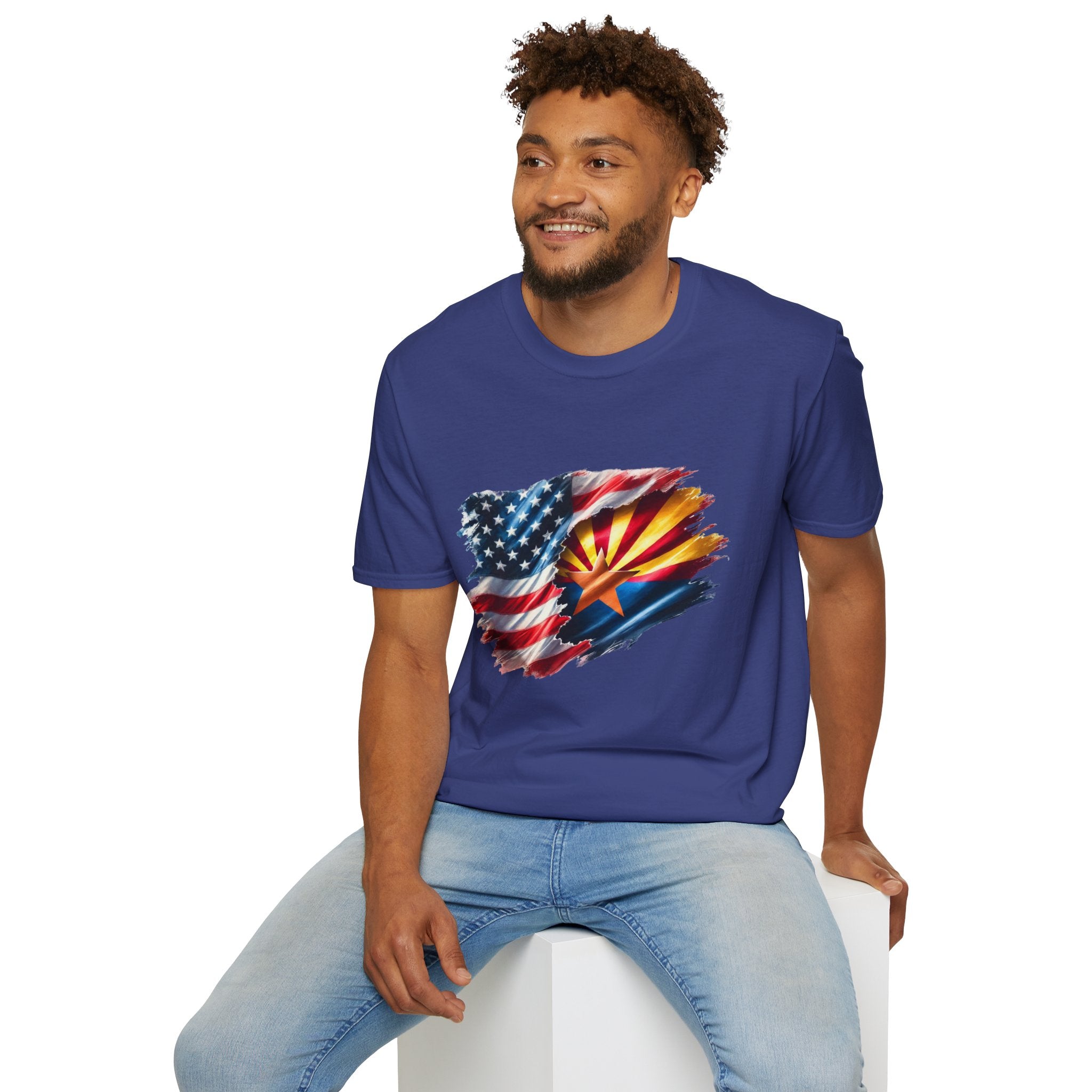 Arizona Flag with American Flag T-Shirt | Patriotic State Pride Tee