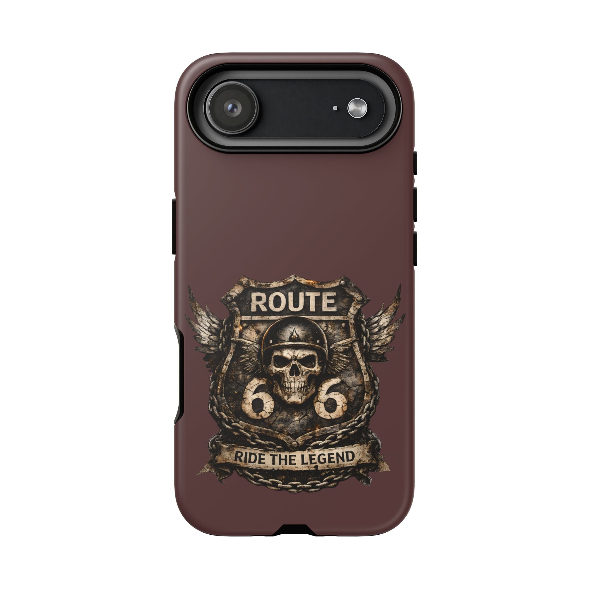 Route 66 Skull Helmet phone case | Motorcycle emblem, Ride the Legend