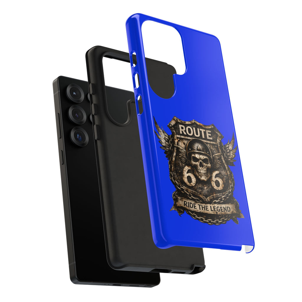 Route 66 Skull Helmet phone case | Motorcycle emblem, Ride the Legend