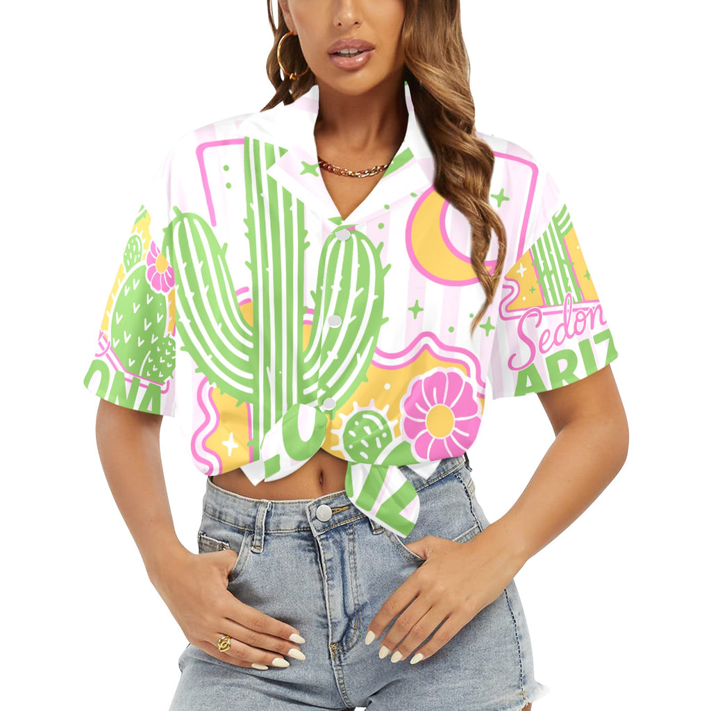 Sedona Arizona Women's All Over Print Hawaiian Shirt （Made in USA Ships to USA Only）