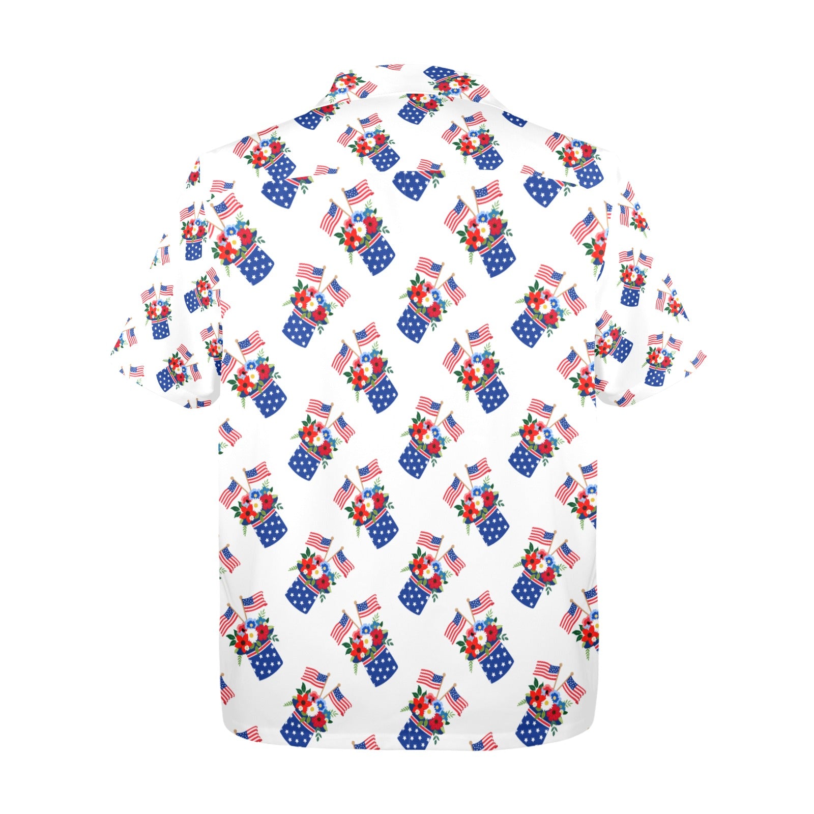 Red White Blue Celebration Men's All Over Print Shirt Made In USA Ships to USA Only Free Shipping