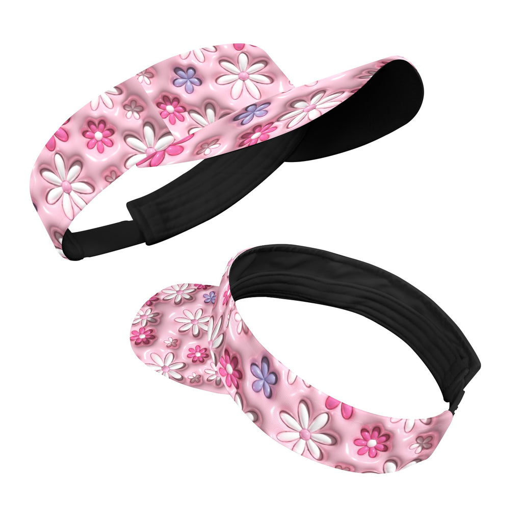 Pink Flowers Sports Visor