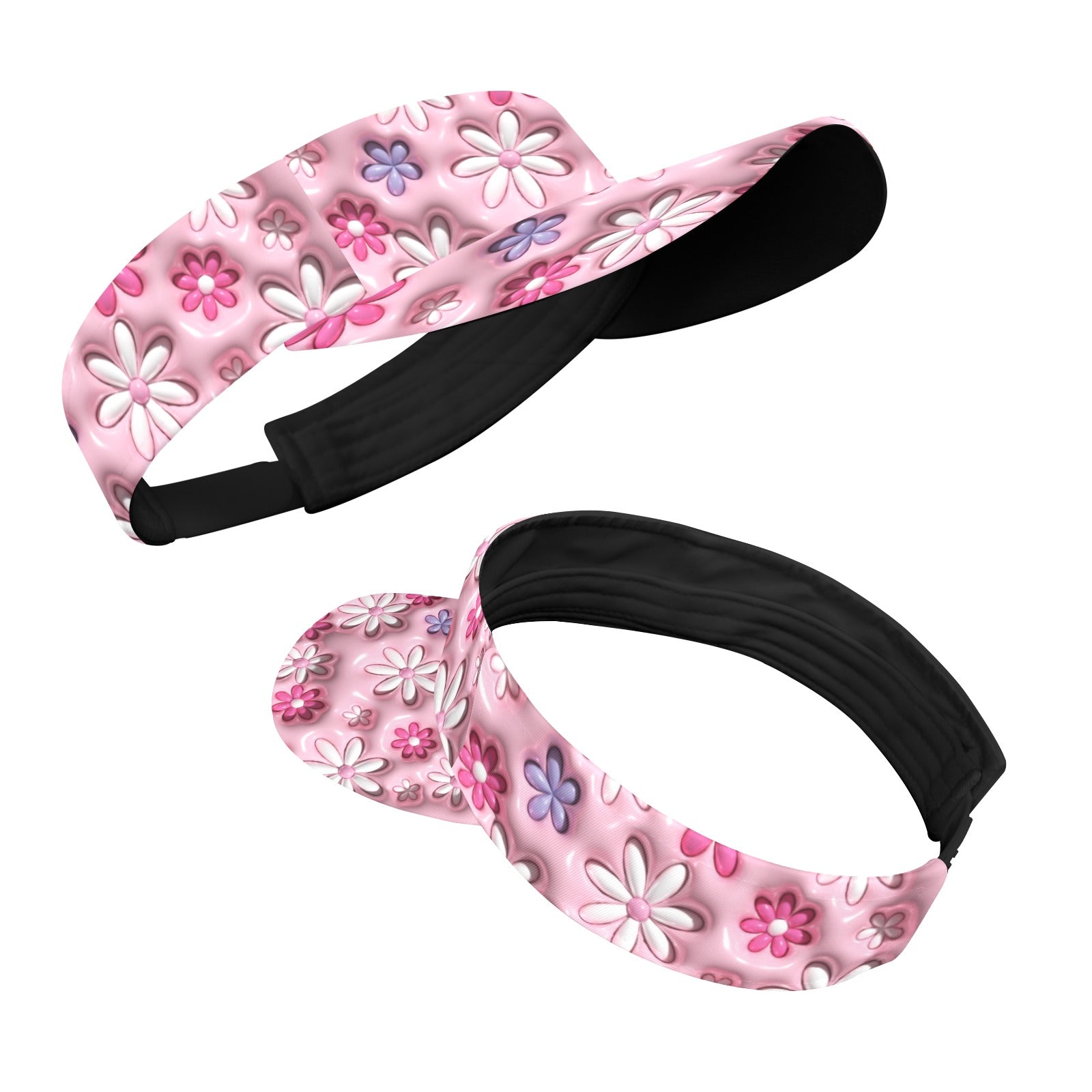Pink Flowers Sports Visor