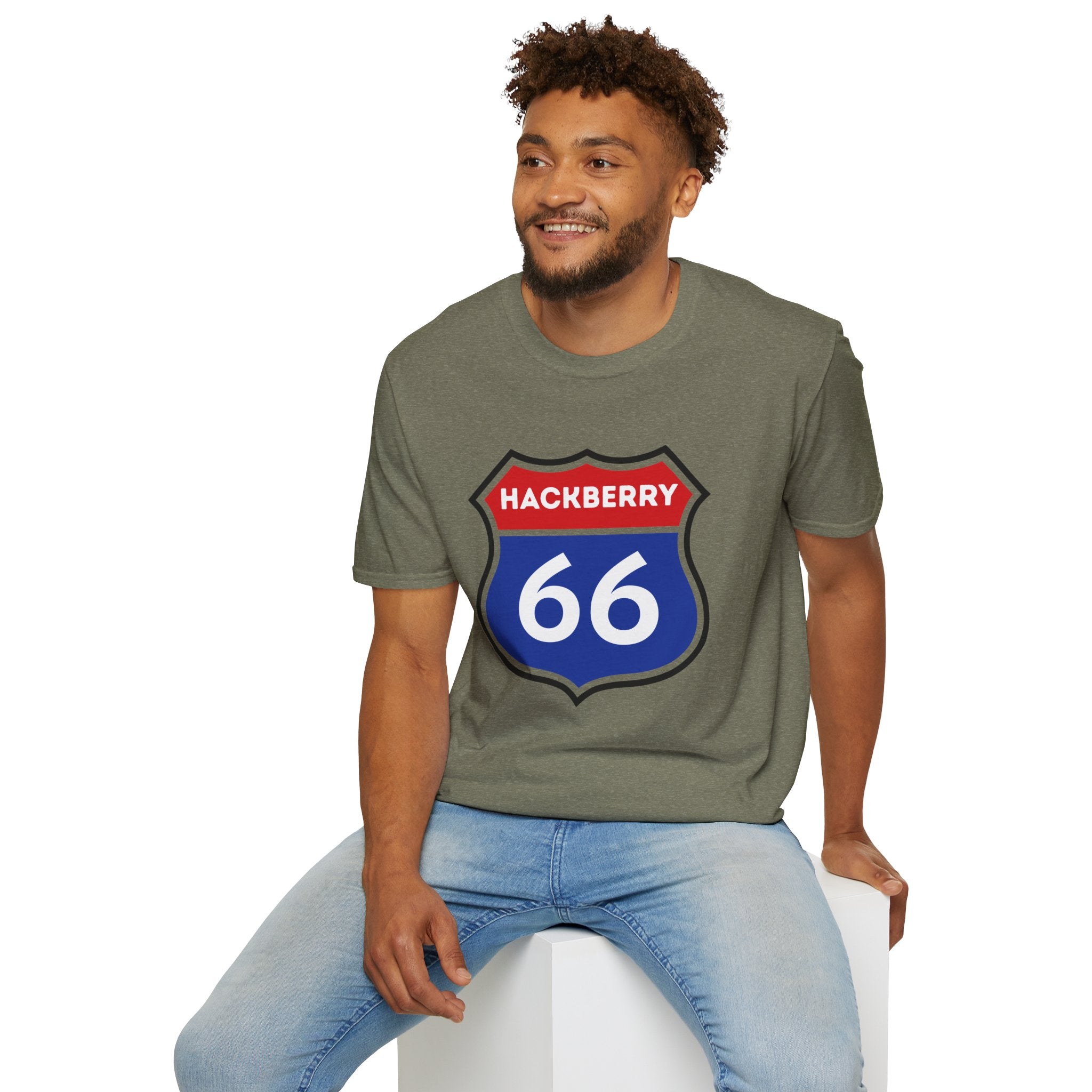 Hackberry 66 Shield T-Shirt | Route 66 Road Sign Tee