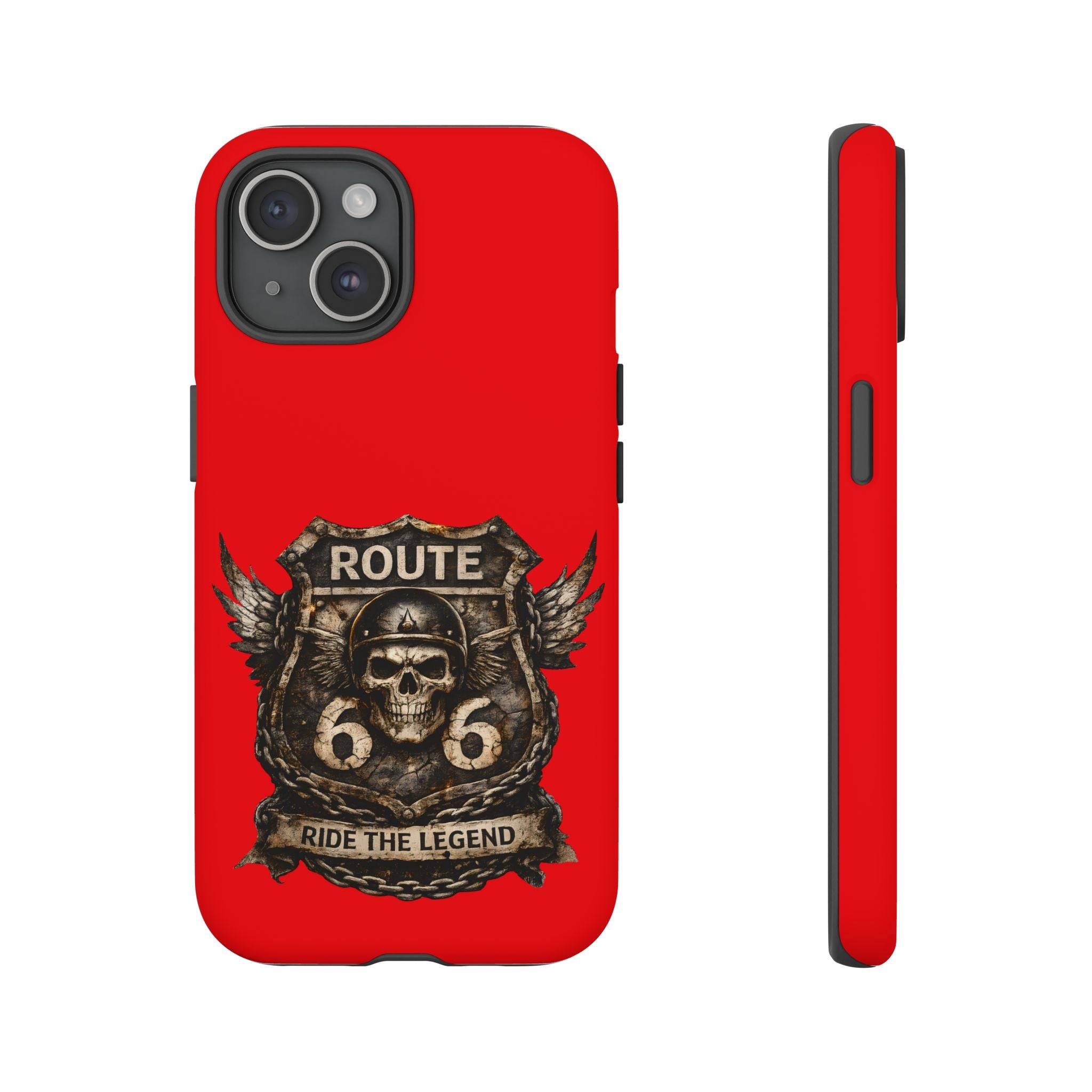 Route 66 Skull Helmet phone case | Motorcycle emblem, Ride the Legend