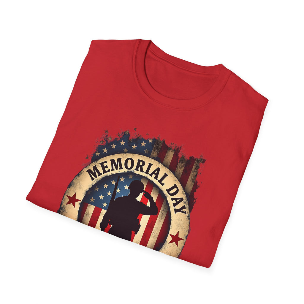 Memorial Day Remember & Honor T-Shirt | Soldier Silhouette American Flag
