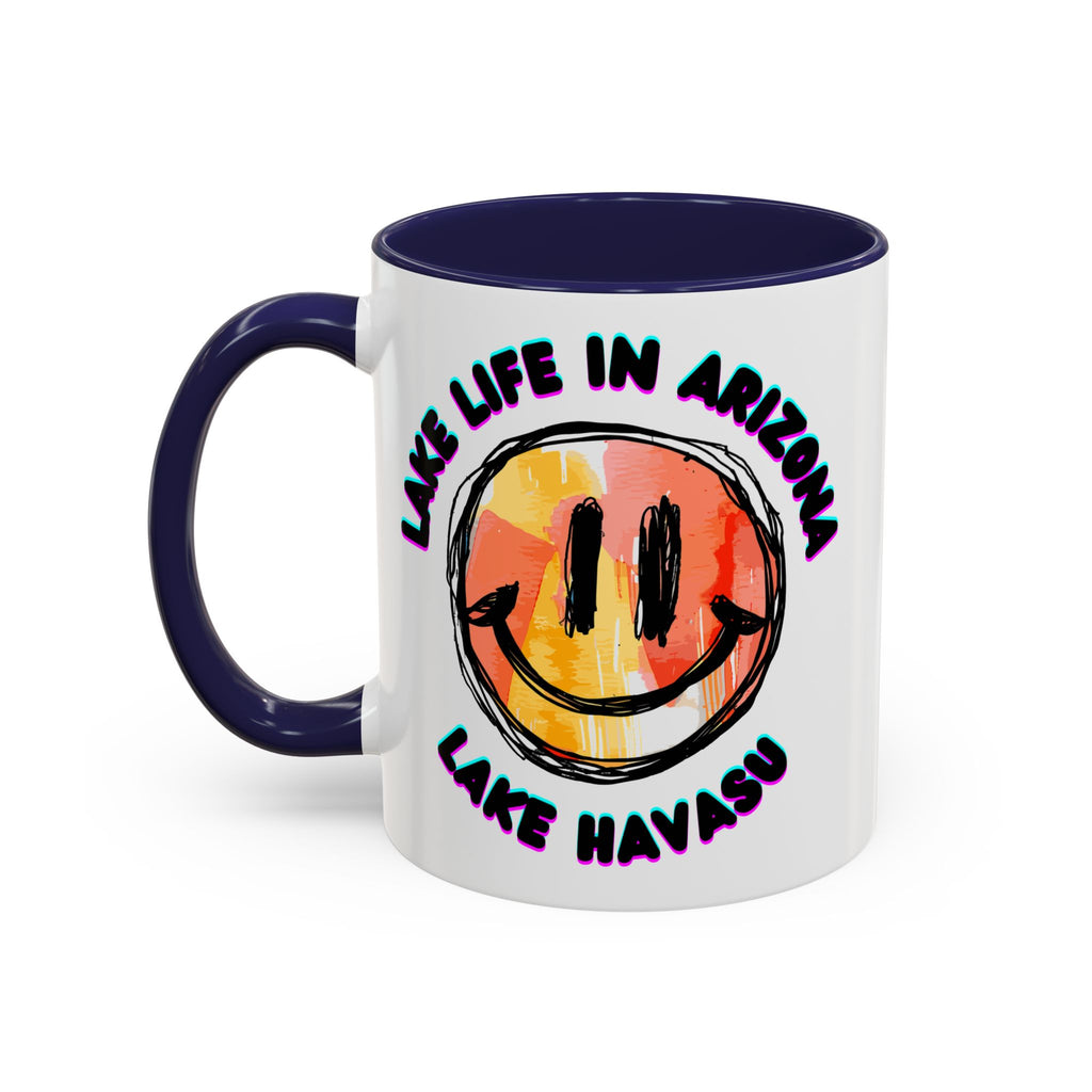 Lake Life in Arizona Smiley Mug | Lake Havasu Accent Coffee Mug