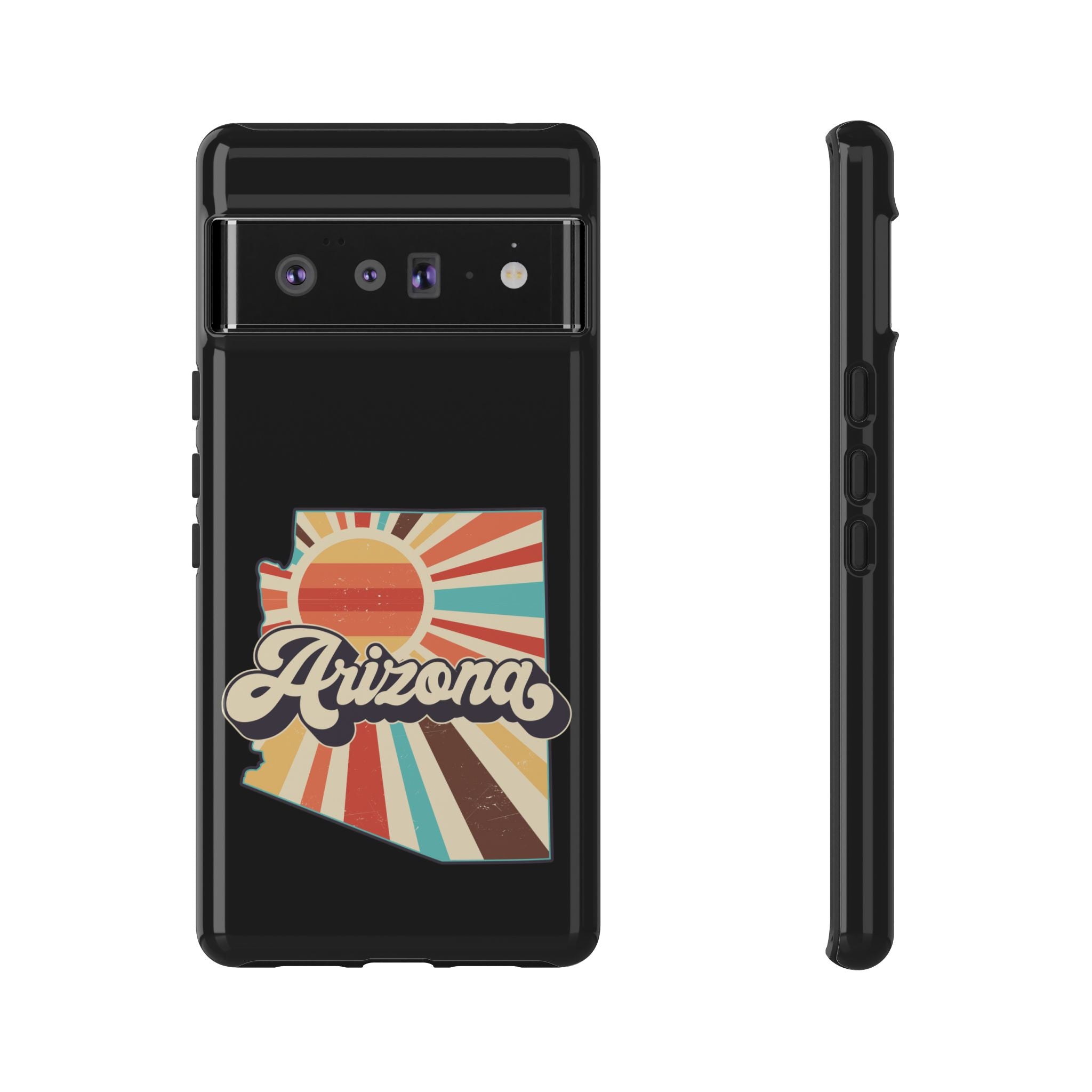 Arizona State Outline Retro Sunset Phone Case | AZ Tough Case