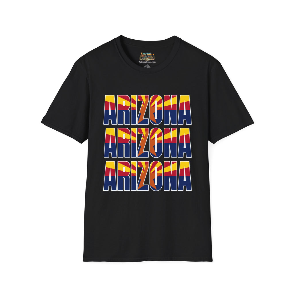 Arizona Retro Logo T‑Shirt — Vintage Sunset State Pride Tee