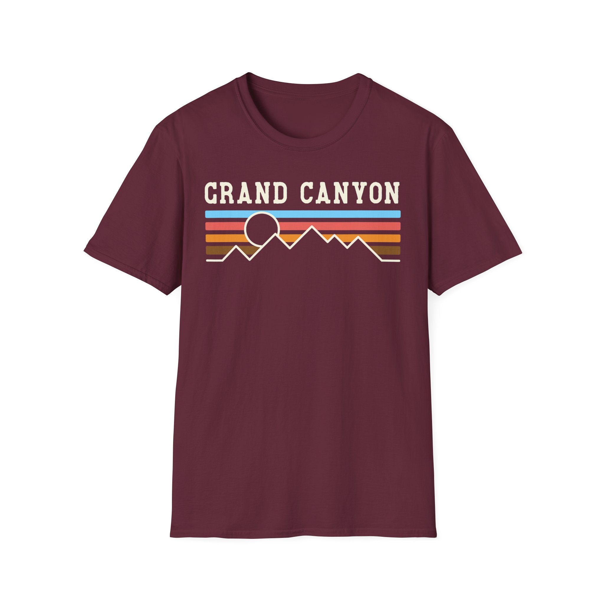 Grand Canyon Retro Sunset T-Shirt | Printed Front and Back National Park Landscape