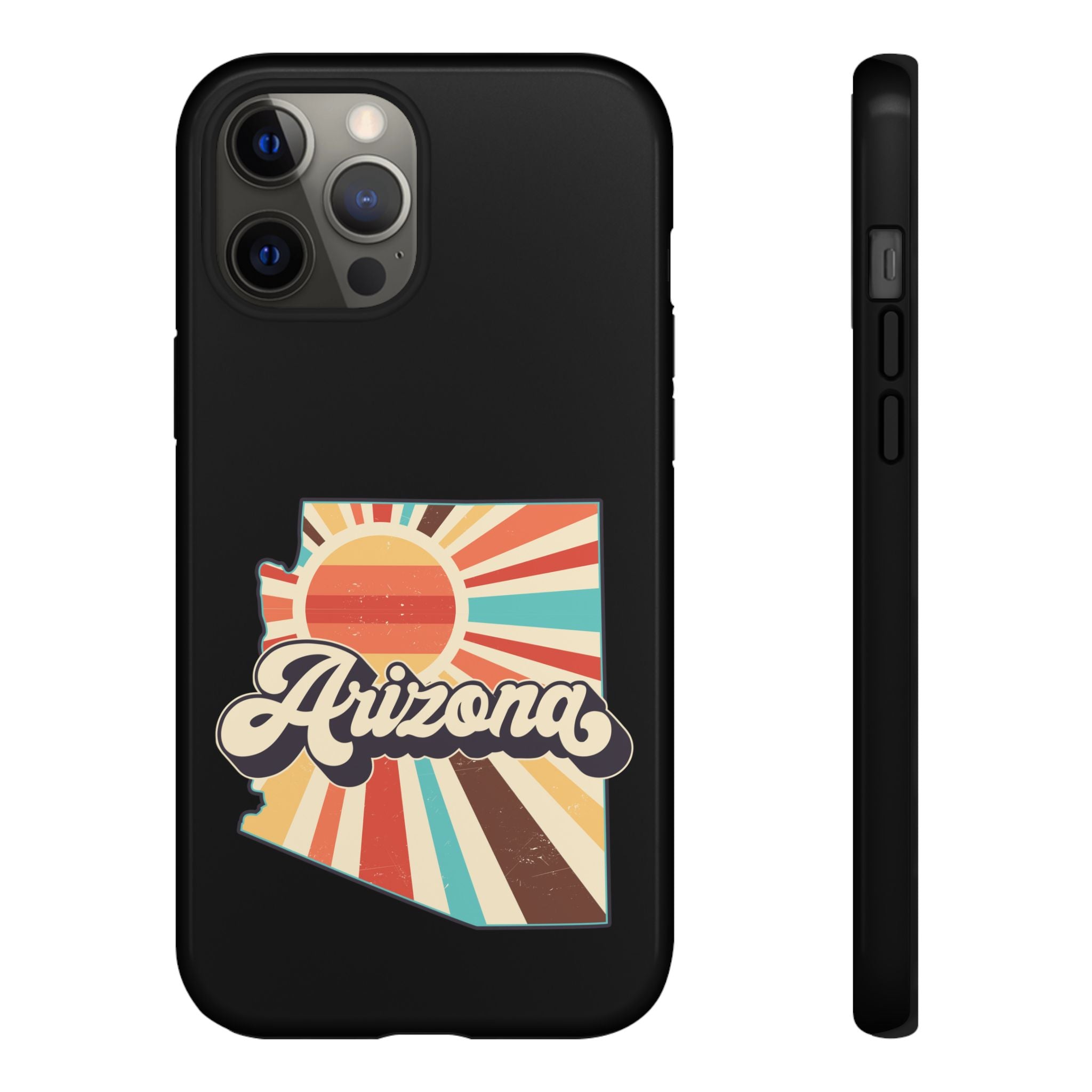 Arizona State Outline Retro Sunset Phone Case | AZ Tough Case