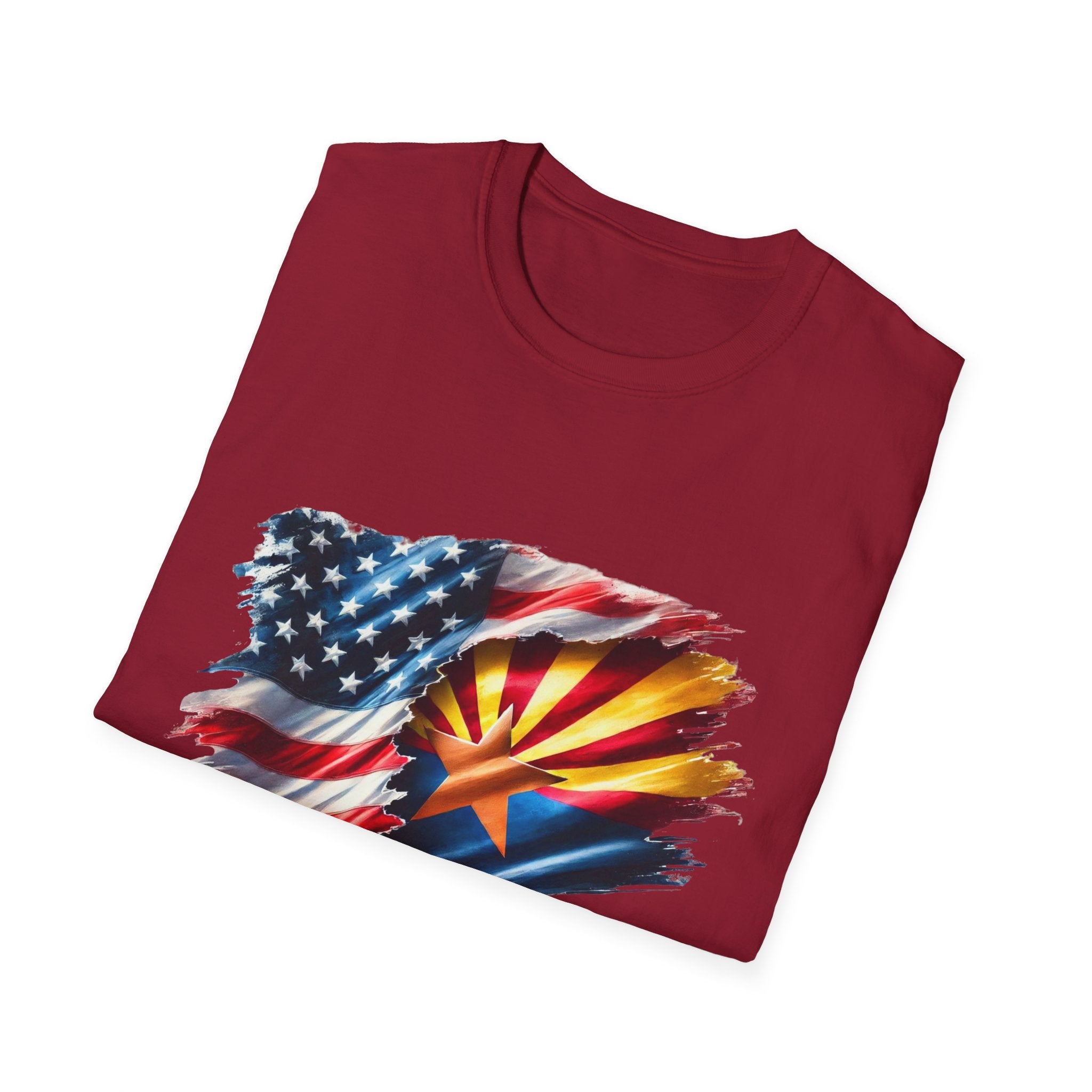 Arizona Flag with American Flag T-Shirt | Patriotic State Pride Tee