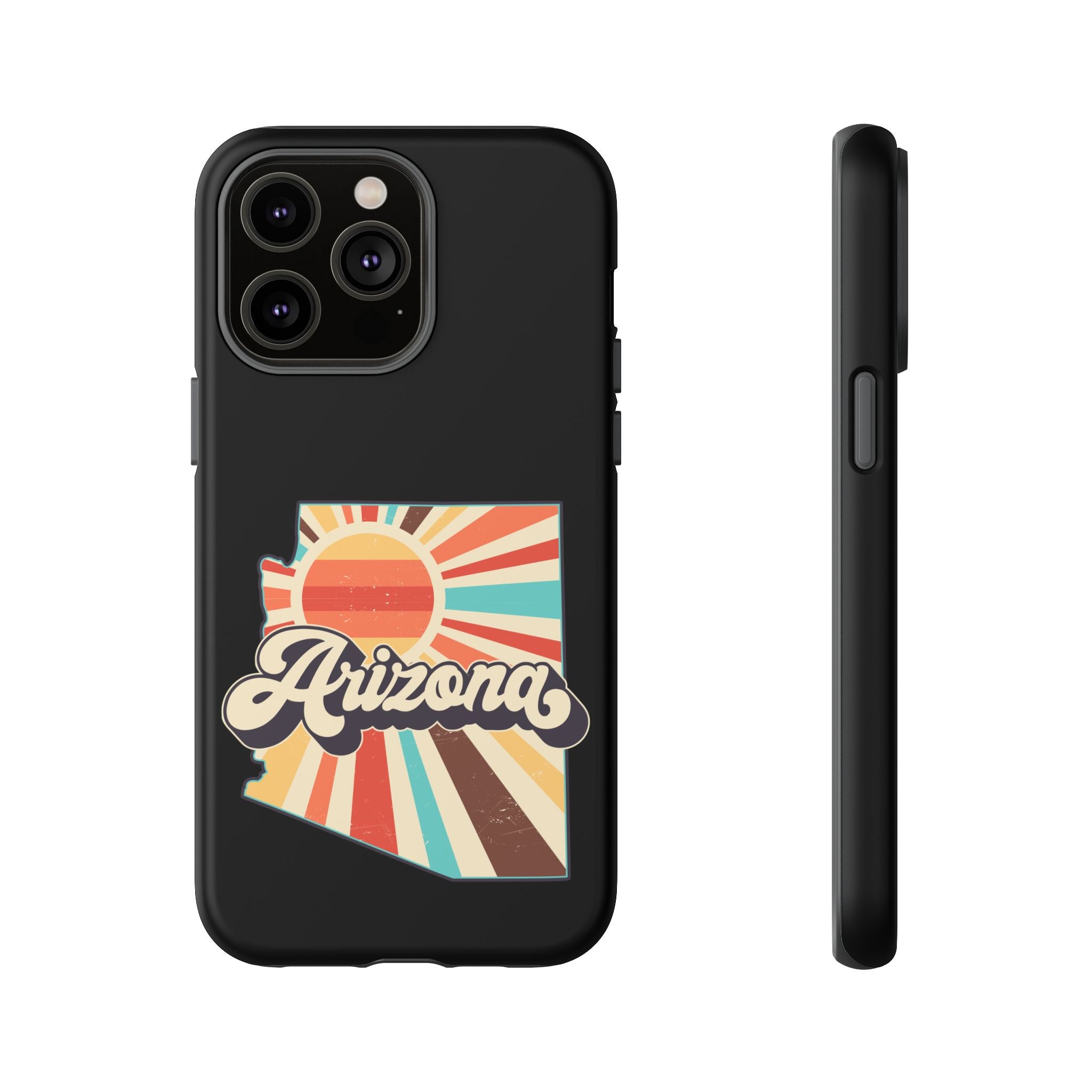 Arizona State Outline Retro Sunset Phone Case | AZ Tough Case