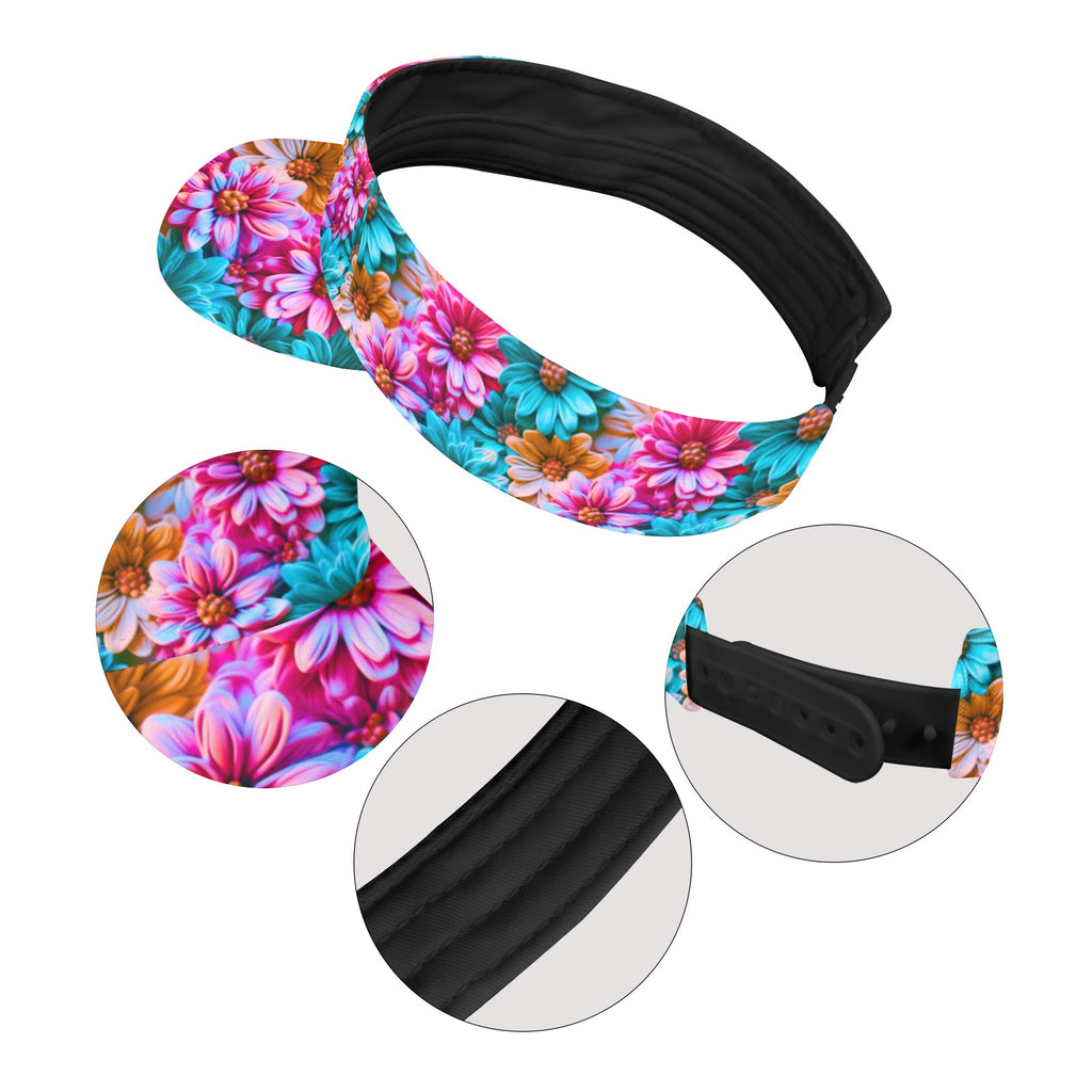 Paradise Flowers Sports Visor