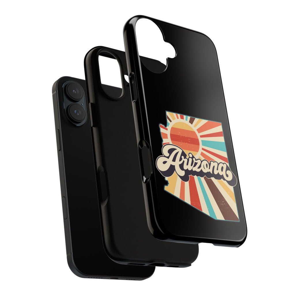 Arizona State Outline Retro Sunset Phone Case | AZ Tough Case