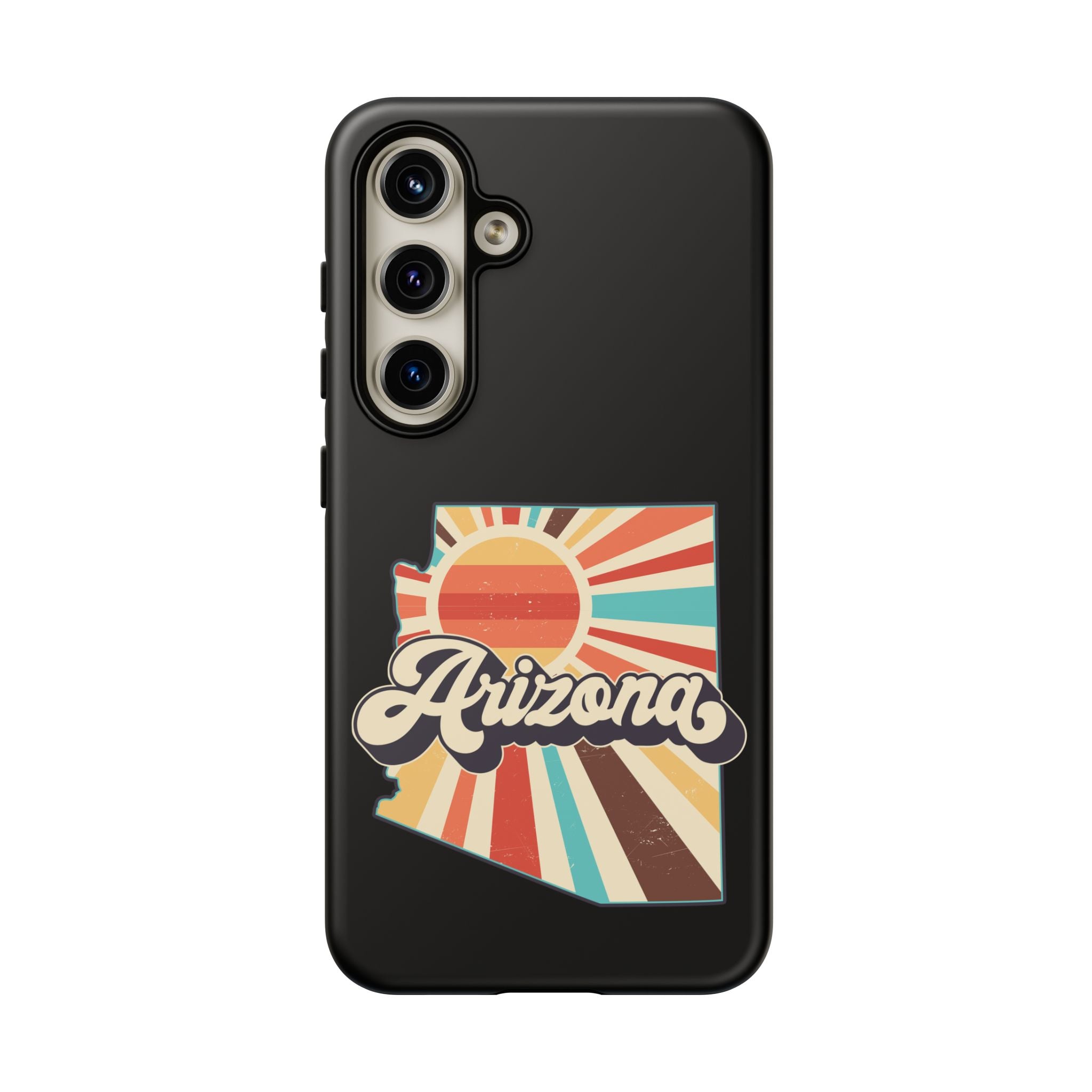 Arizona State Outline Retro Sunset Phone Case | AZ Tough Case