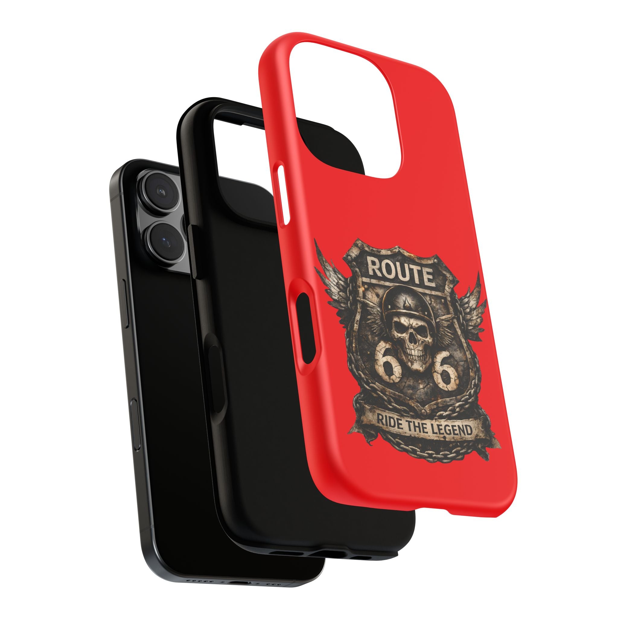 Route 66 Skull Helmet phone case | Motorcycle emblem, Ride the Legend