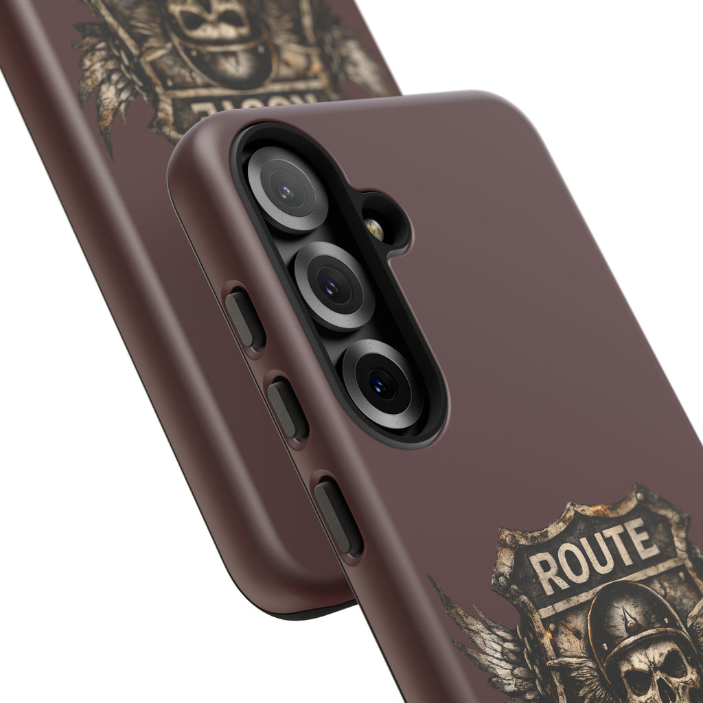 Route 66 Skull Helmet phone case | Motorcycle emblem, Ride the Legend