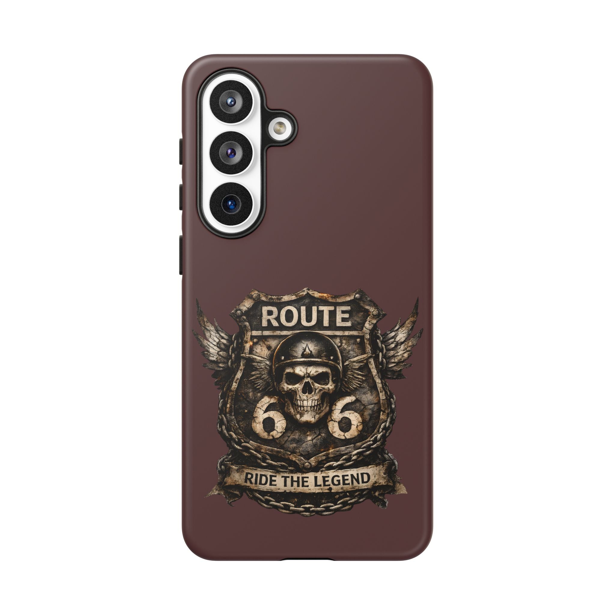 Route 66 Skull Helmet phone case | Motorcycle emblem, Ride the Legend