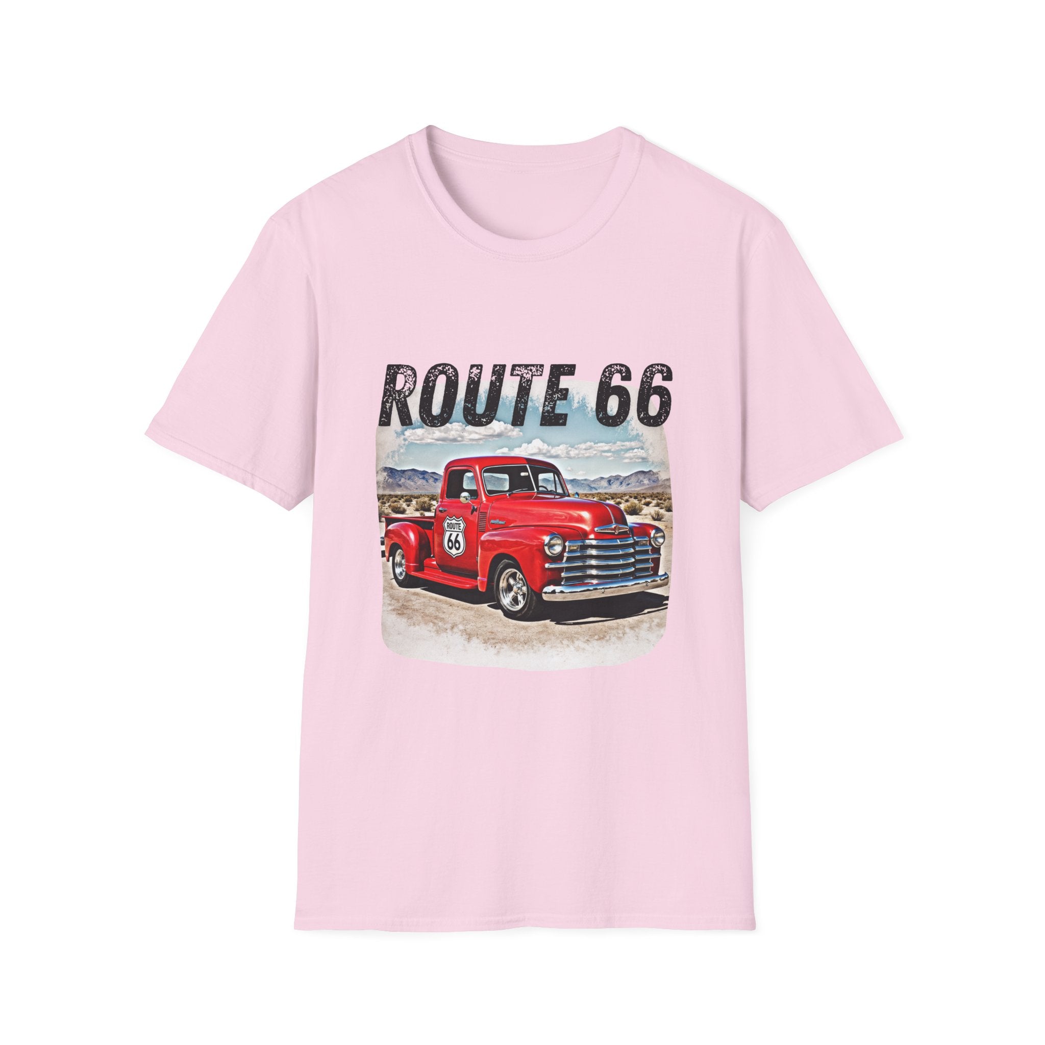 Route 66 Red Vintage Truck T-Shirt | Retro Highway Graphic