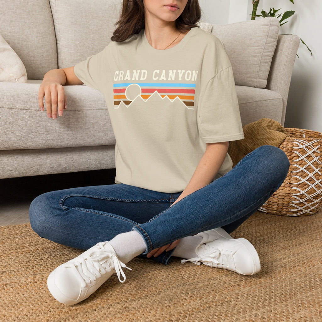Grand Canyon Retro Sunset T-Shirt | Printed Front and Back National Park Landscape